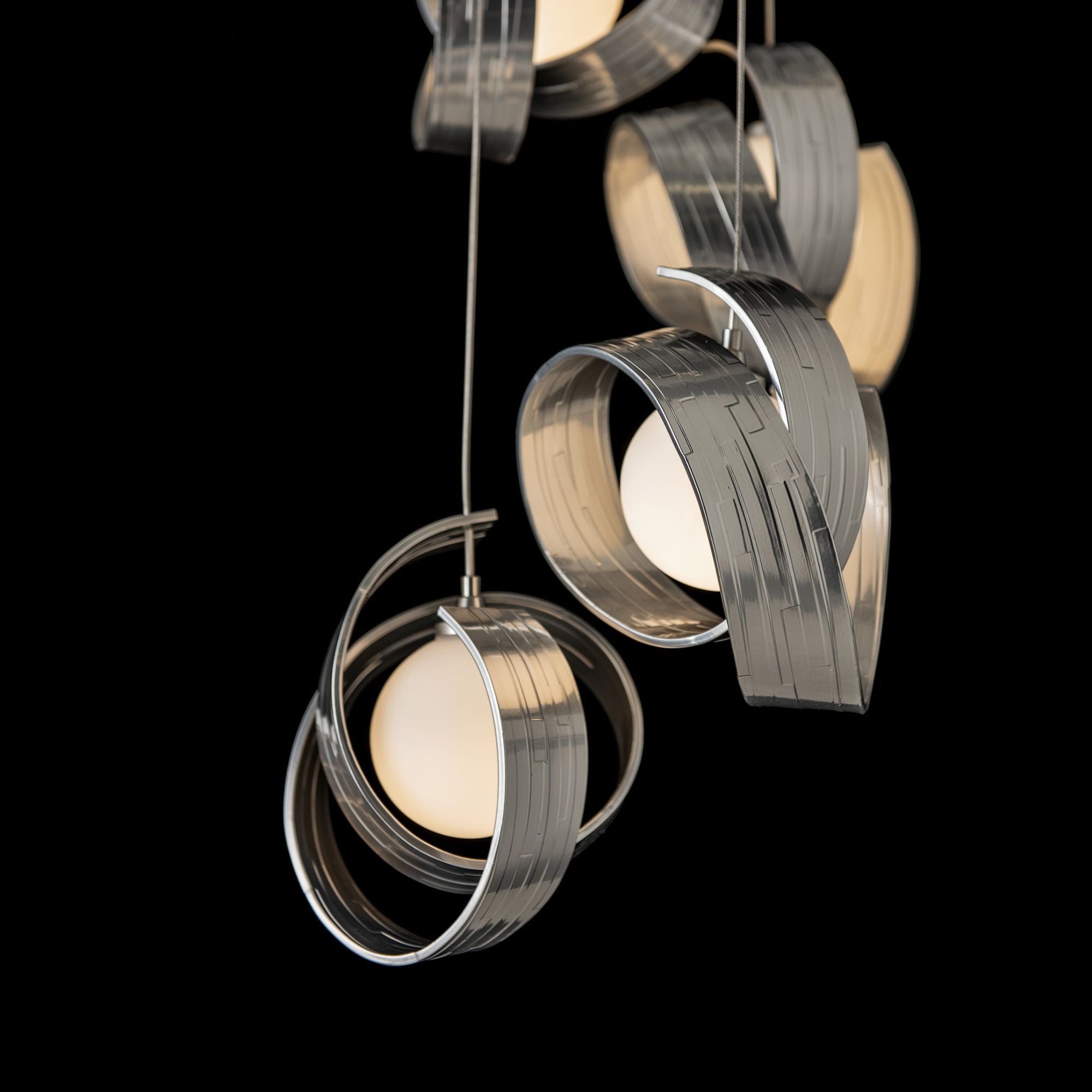 Riza 5-Light Pendant 5-Light Opal Glass (GG) in Sterling