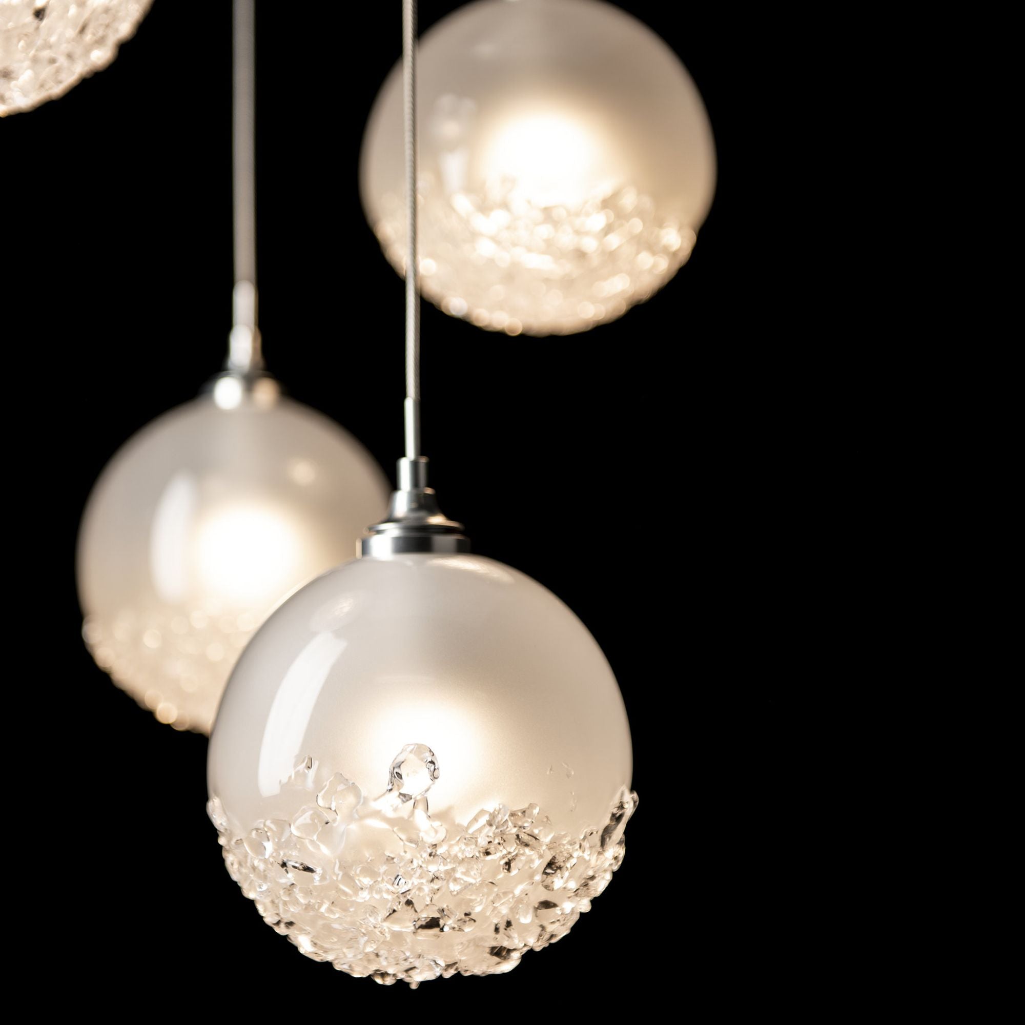 Fritz Globe 5-Light Pendant 5-Light Frosted Glass (FD) in Sterling