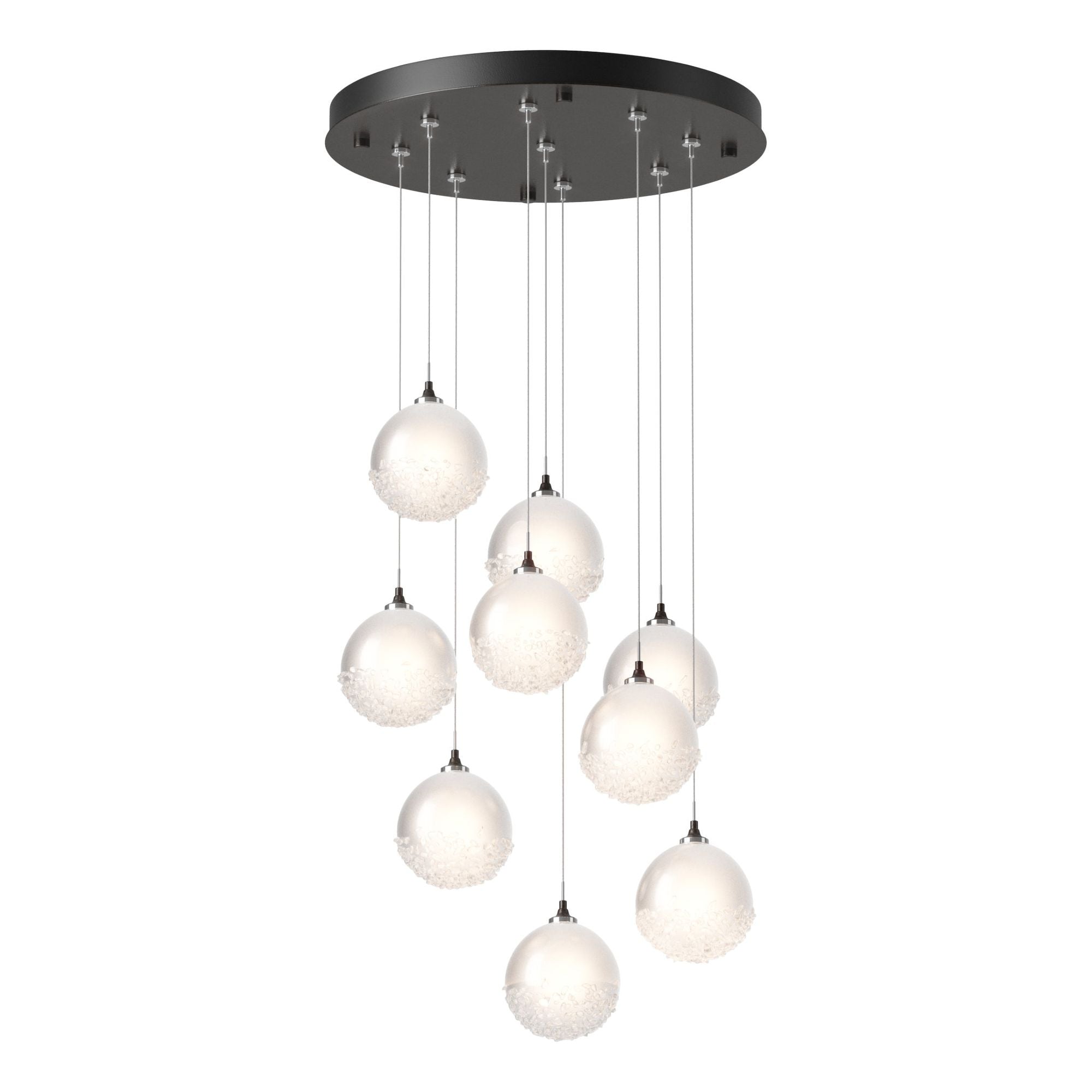 Fritz Globe 9-Light Pendant 9-Light Frosted Glass (FD) in Oil Rubbed Bronze