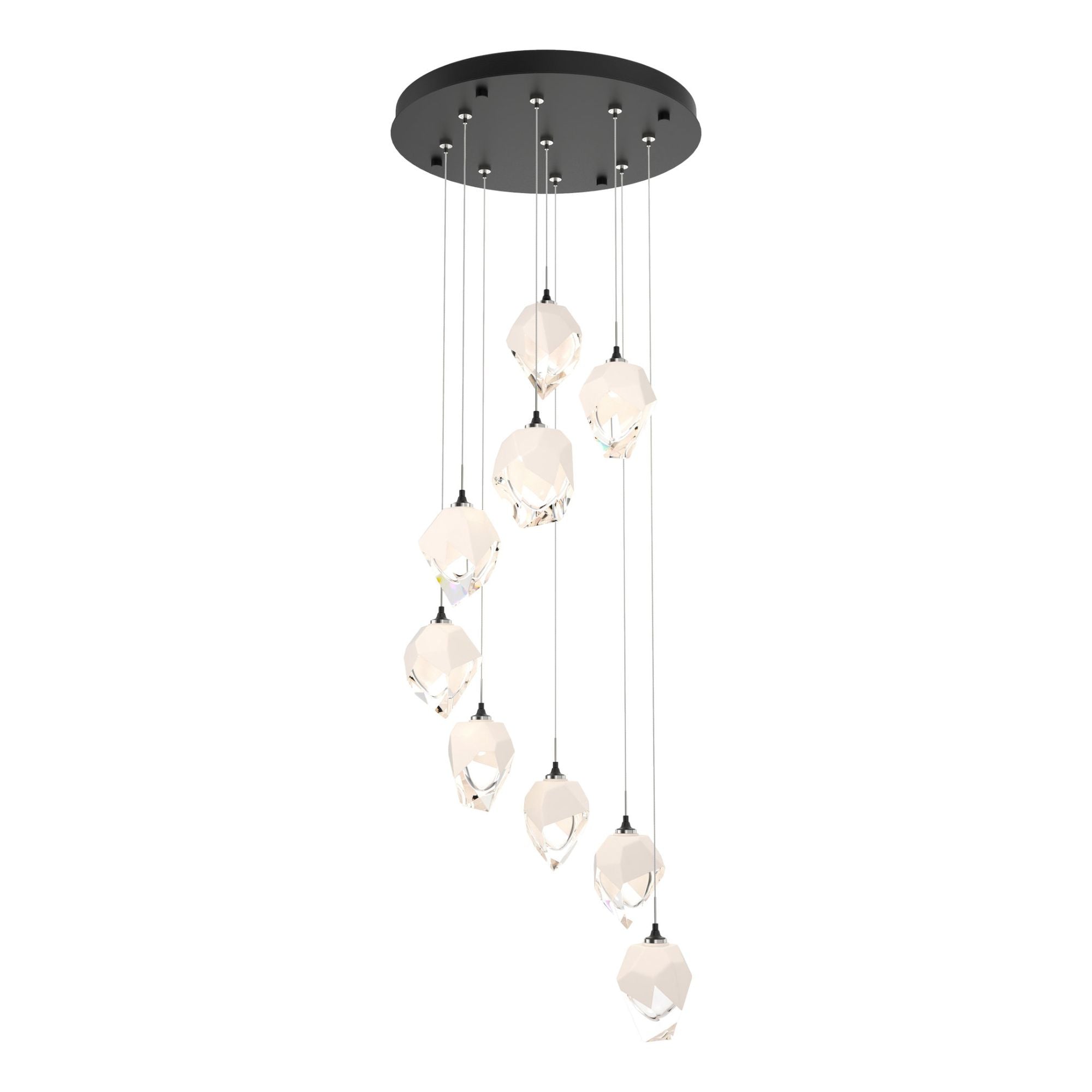 Chrysalis 9-Light Small Crystal Pendant 9-Light White Crystal (WP) in Black
