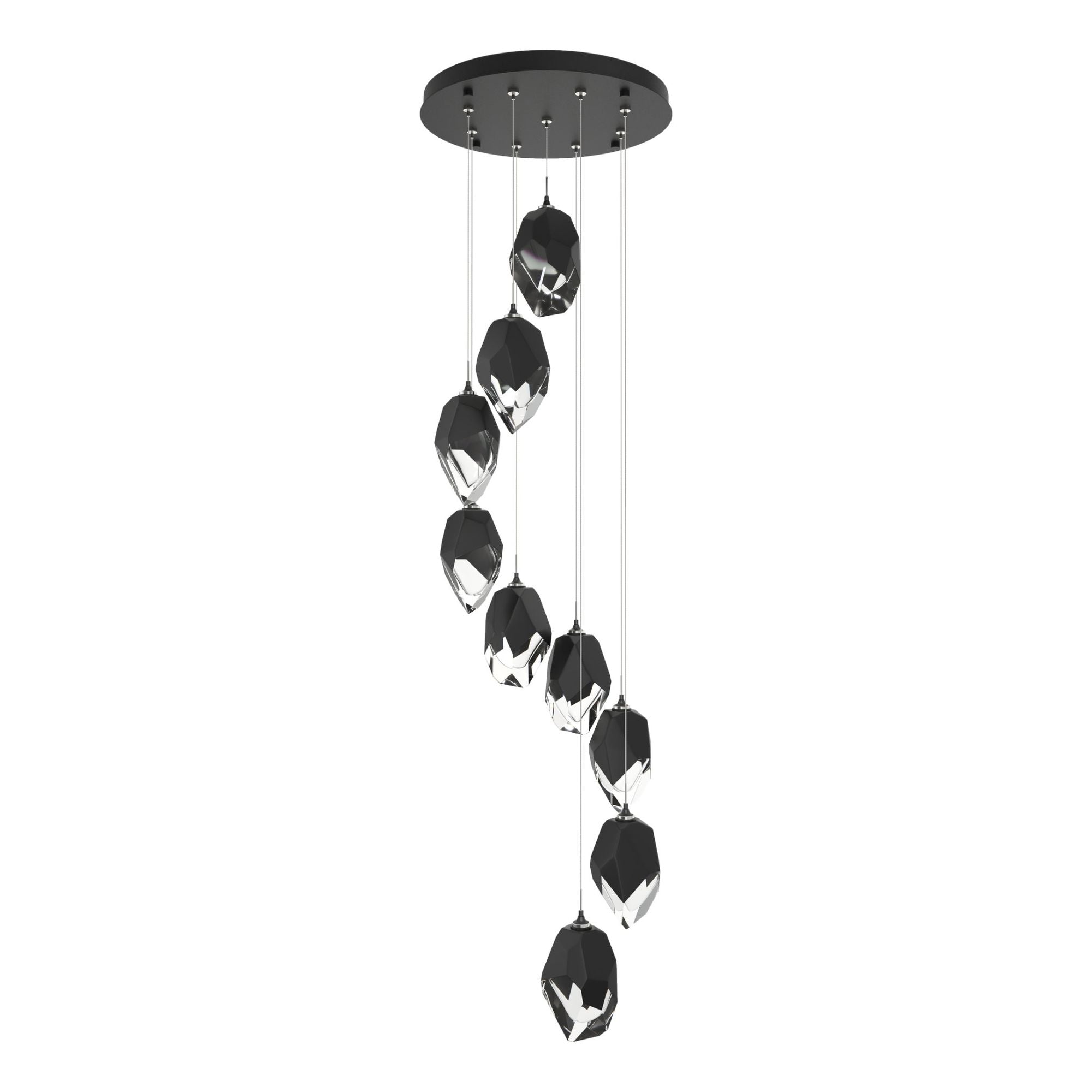 Chrysalis 9-Light Large Crystal Pendant 9-Light Black Crystal (BP) in Black