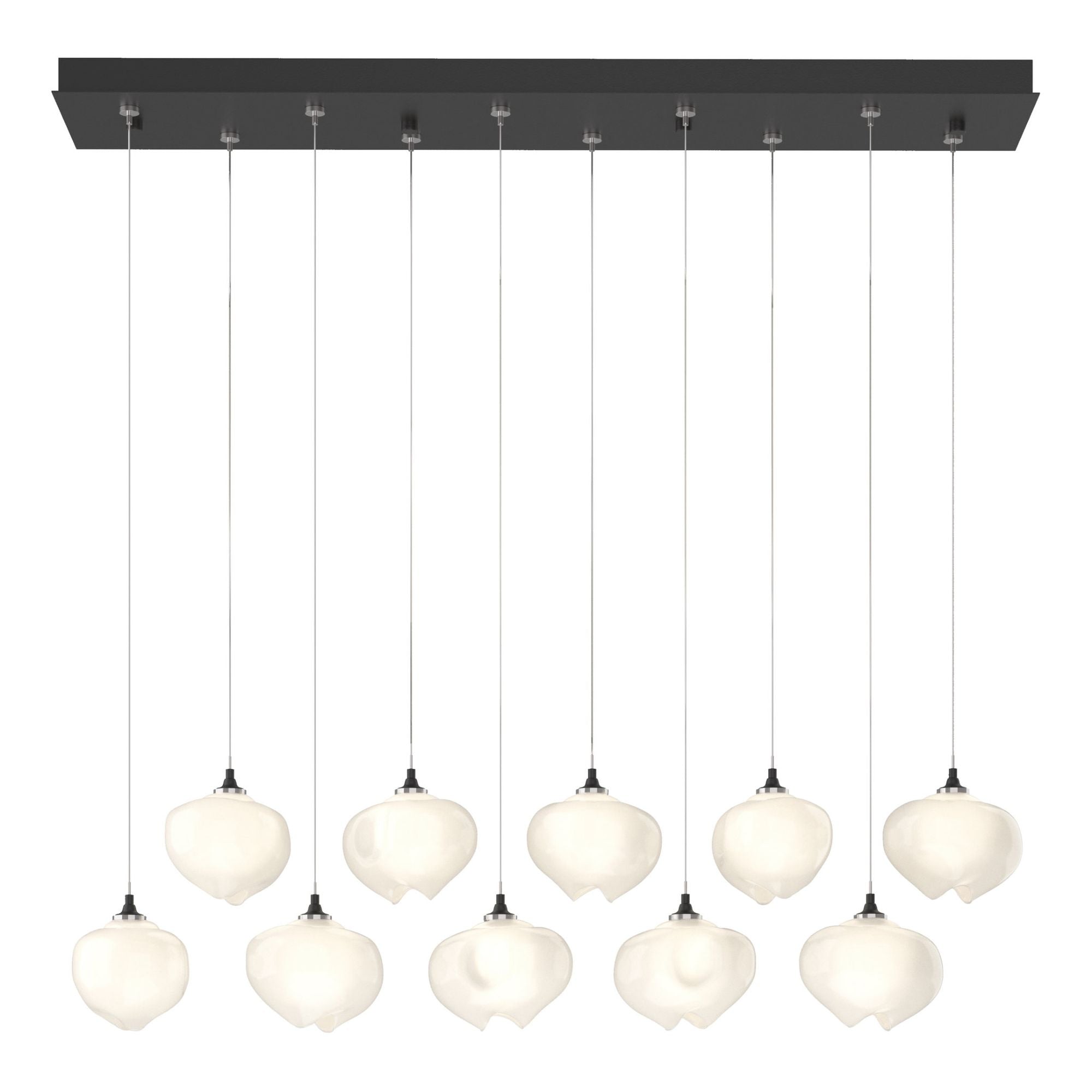 Ume 10-Light Pendant 10-Light Frosted Glass (FD) in Black