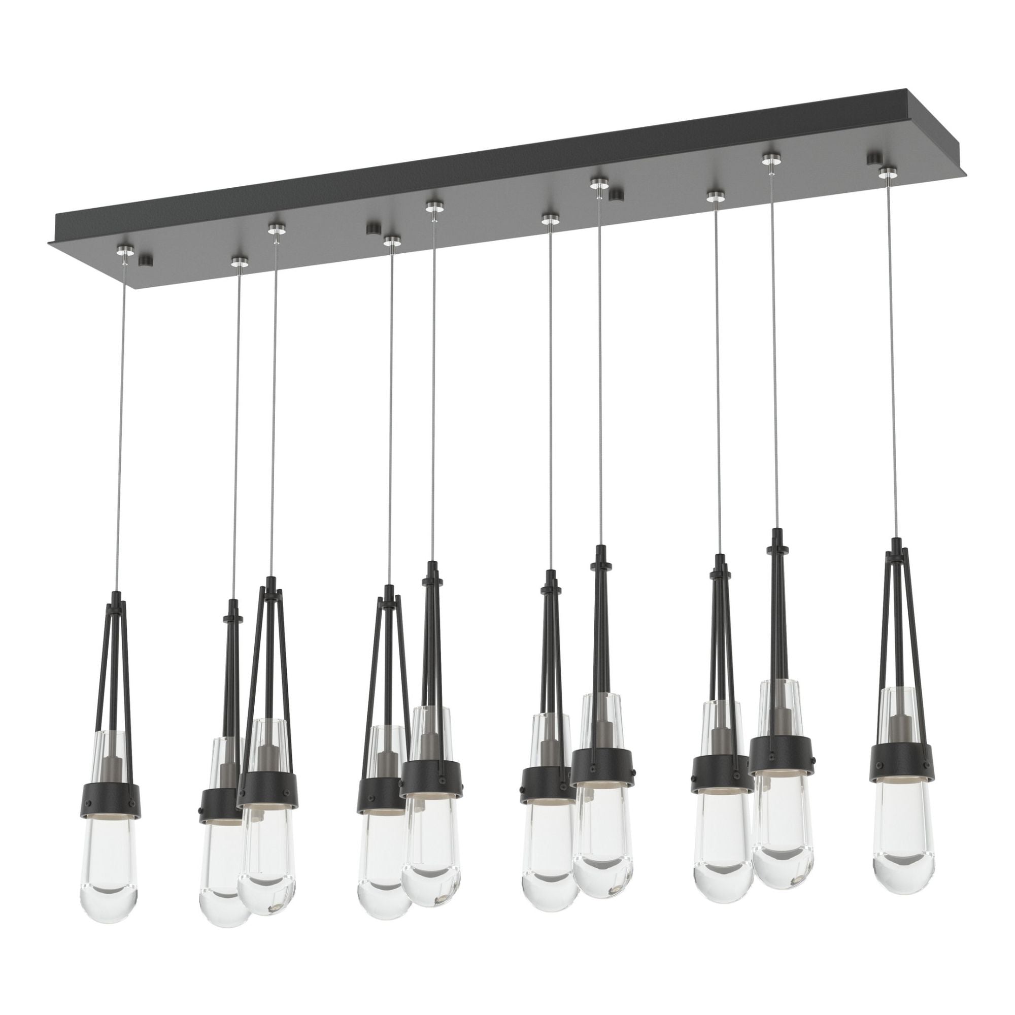 Link 10-Light Clear Glass Pendant 10-Light Clear Glass (ZM) in Black