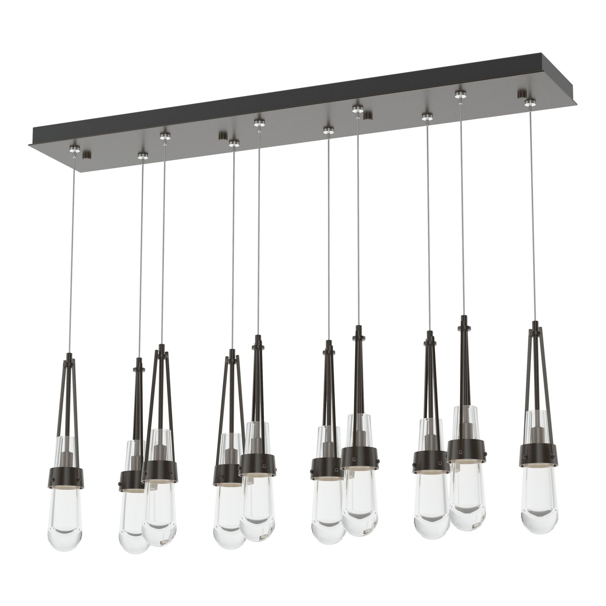 Link 10-Light Clear Glass Pendant 10-Light Clear Glass (ZM) in Oil Rubbed Bronze