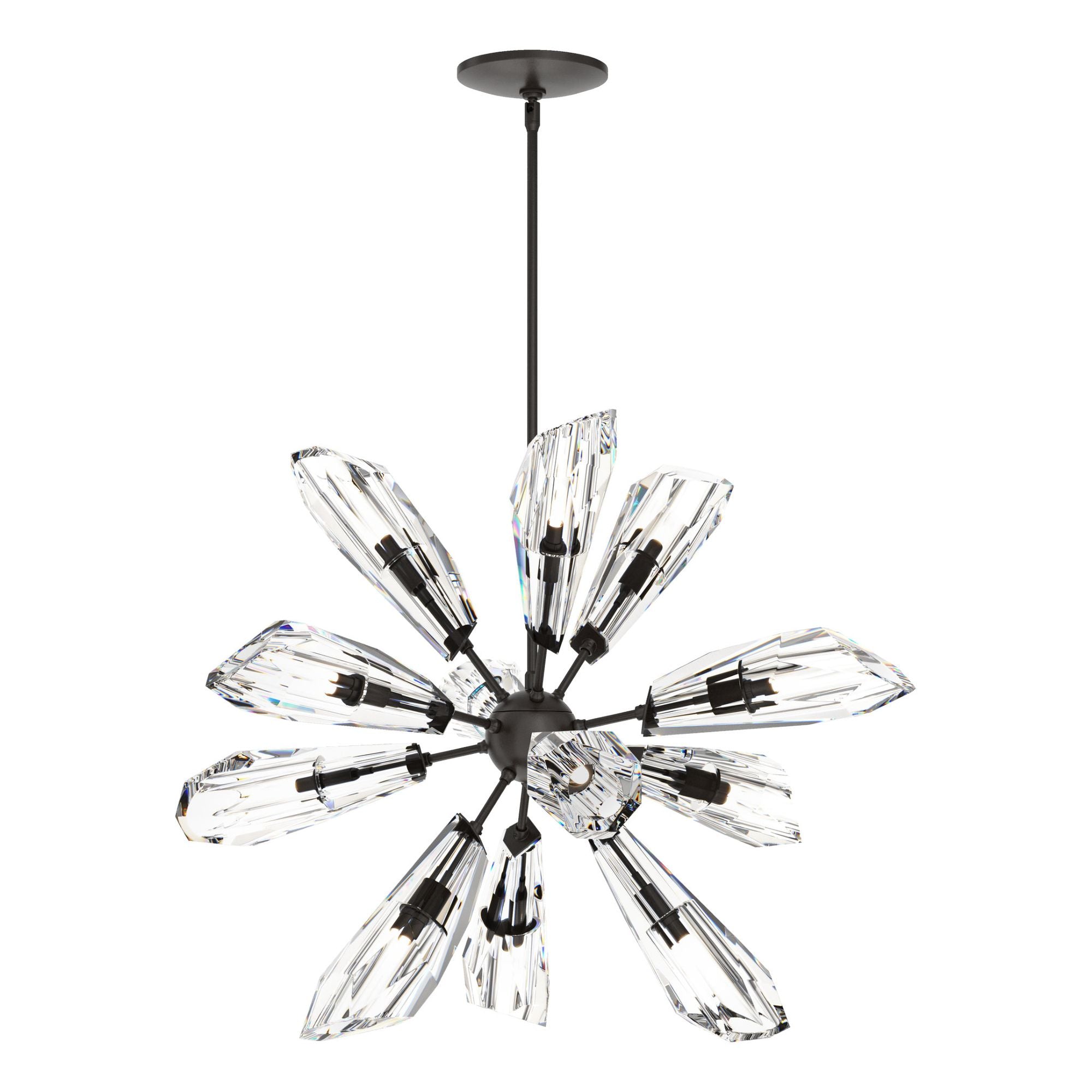 Luma 12-Light Starburst Pendant 12-Light Crystal in Oil Rubbed Bronze