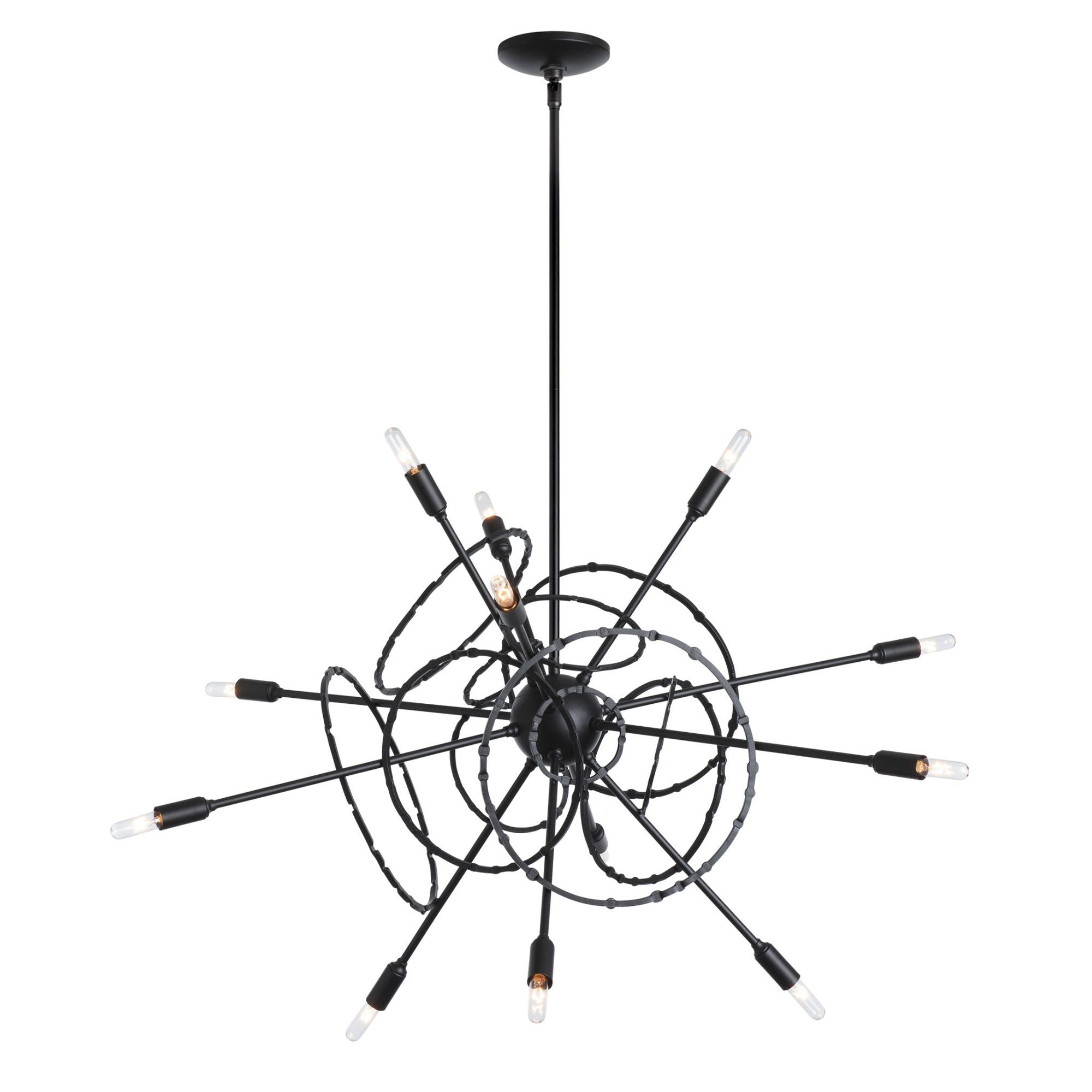 Olympus 12-Light Starburst Pendant 12-Light in Black