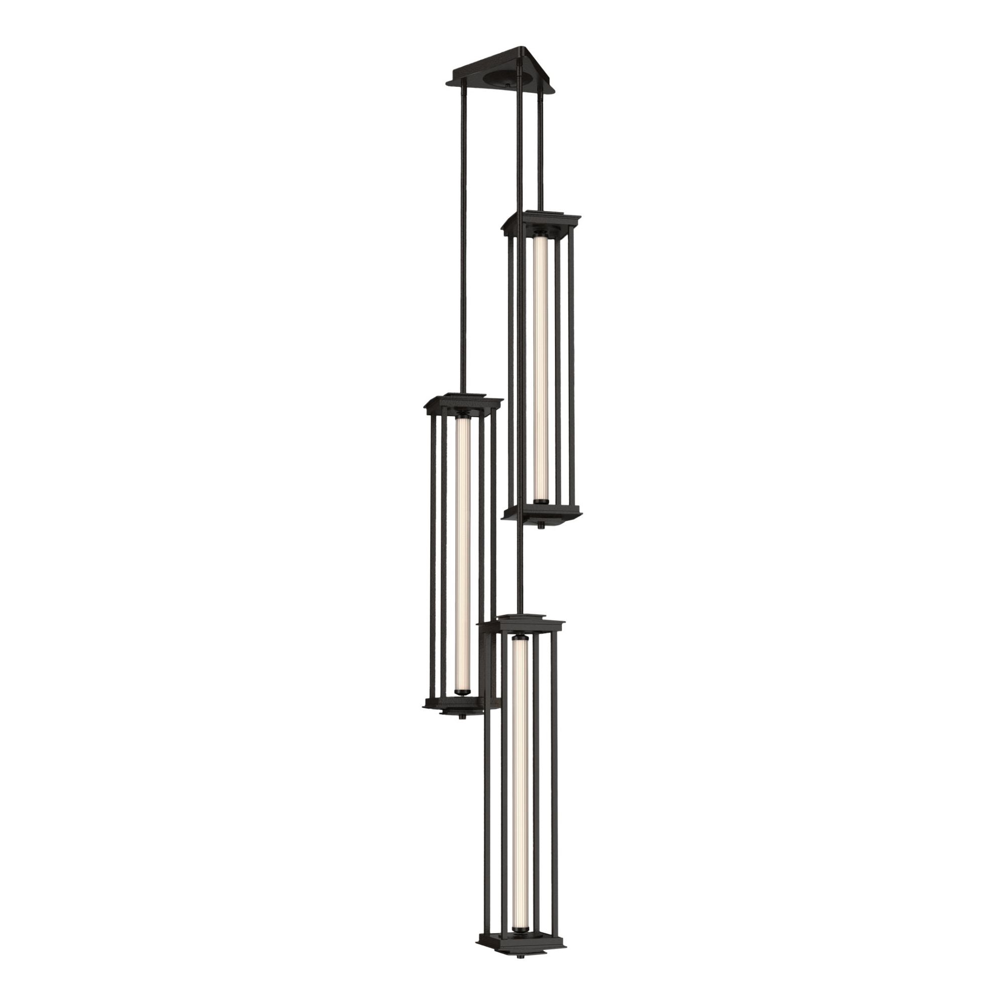 Athena Triple Tall LED Lantern LED Clear Glass (ZM) in Oil Rubbed Bronze