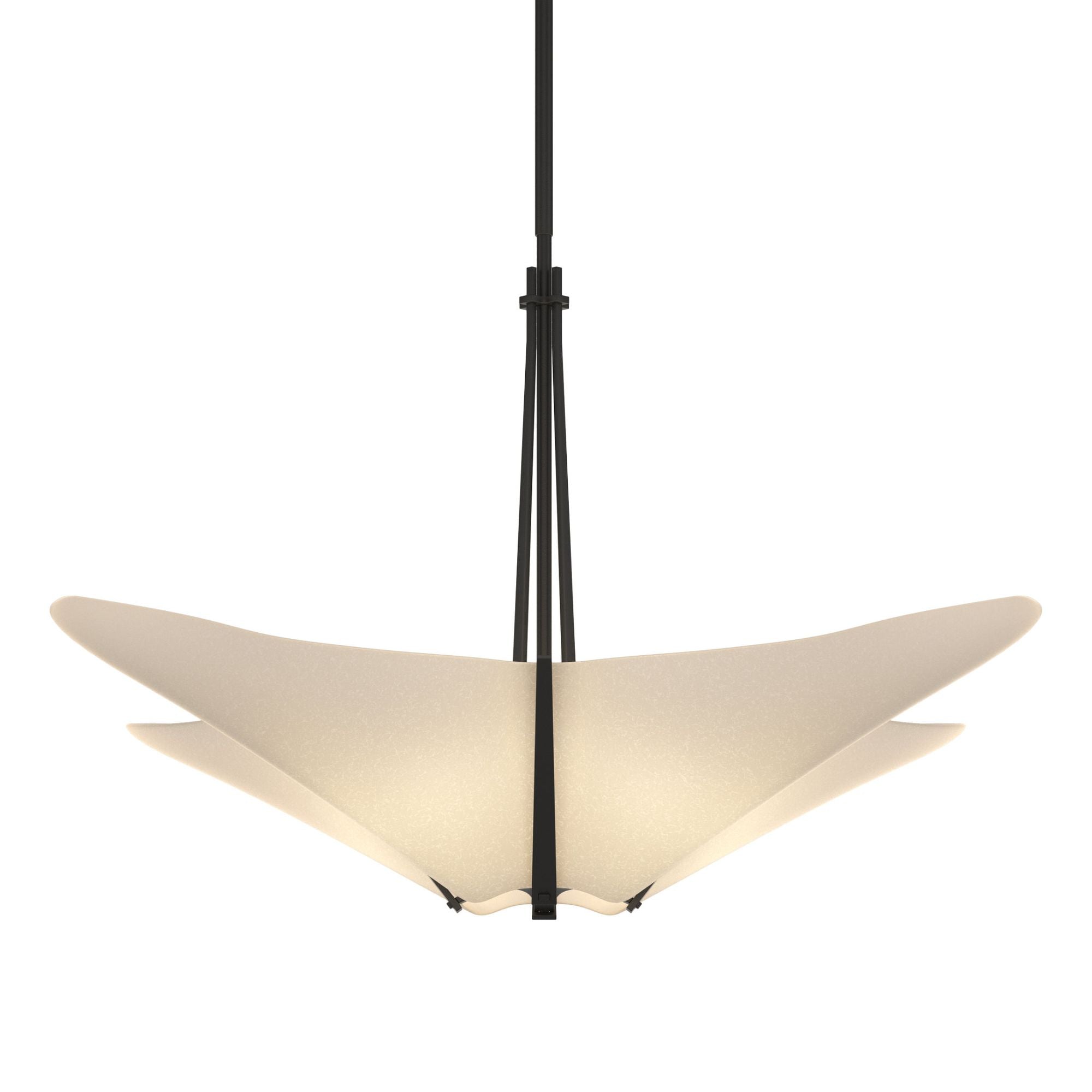 Kirigami 4 Light Pendant 4-Light Spun Frost (SH) in Black