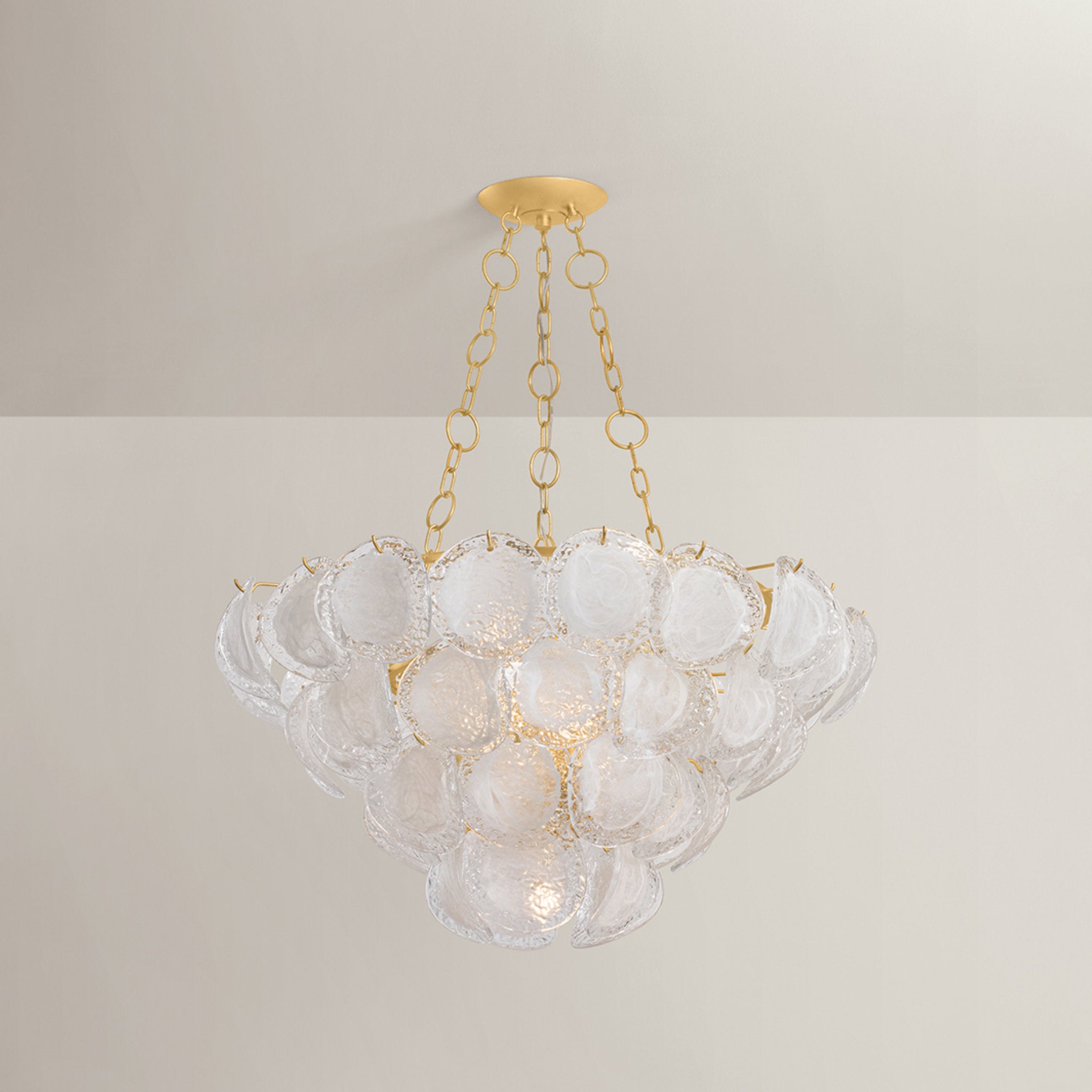 Cedar Hill 9-Light Chandelier in Vintage Gold Leaf 39W x 19.75H