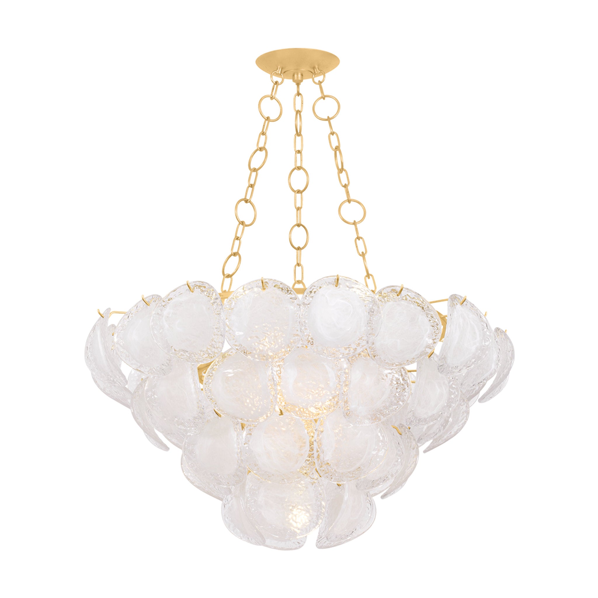 Cedar Hill 9-Light Chandelier in Vintage Gold Leaf 39W x 19.75H