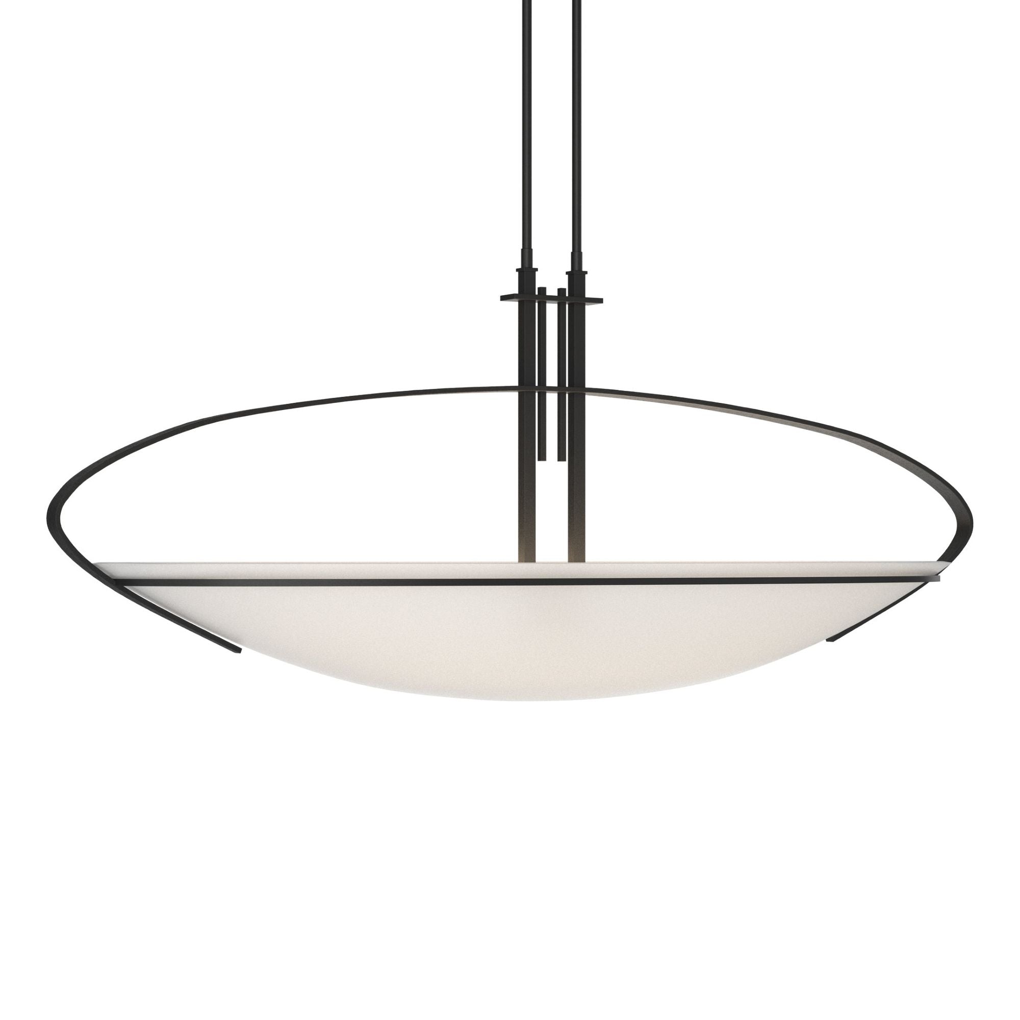 Mackintosh Large Pendant 2-Light Opal Glass (GG) in Black