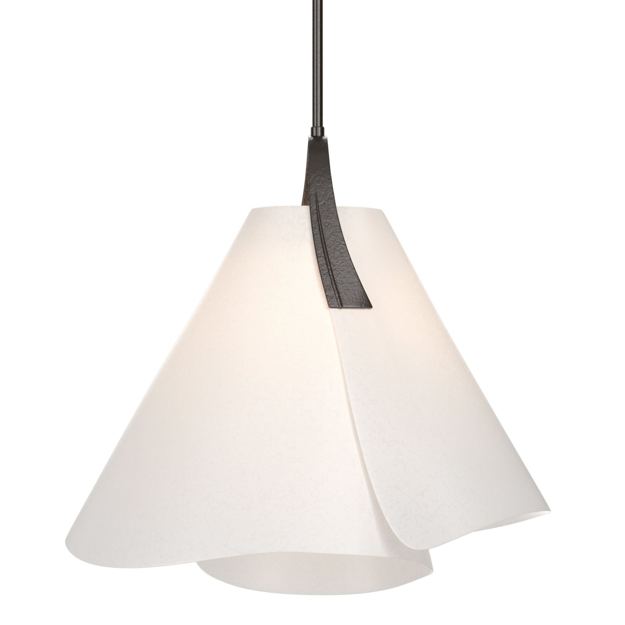Mobius Small Pendant 1-Light Spun Frost (SH) in Oil Rubbed Bronze