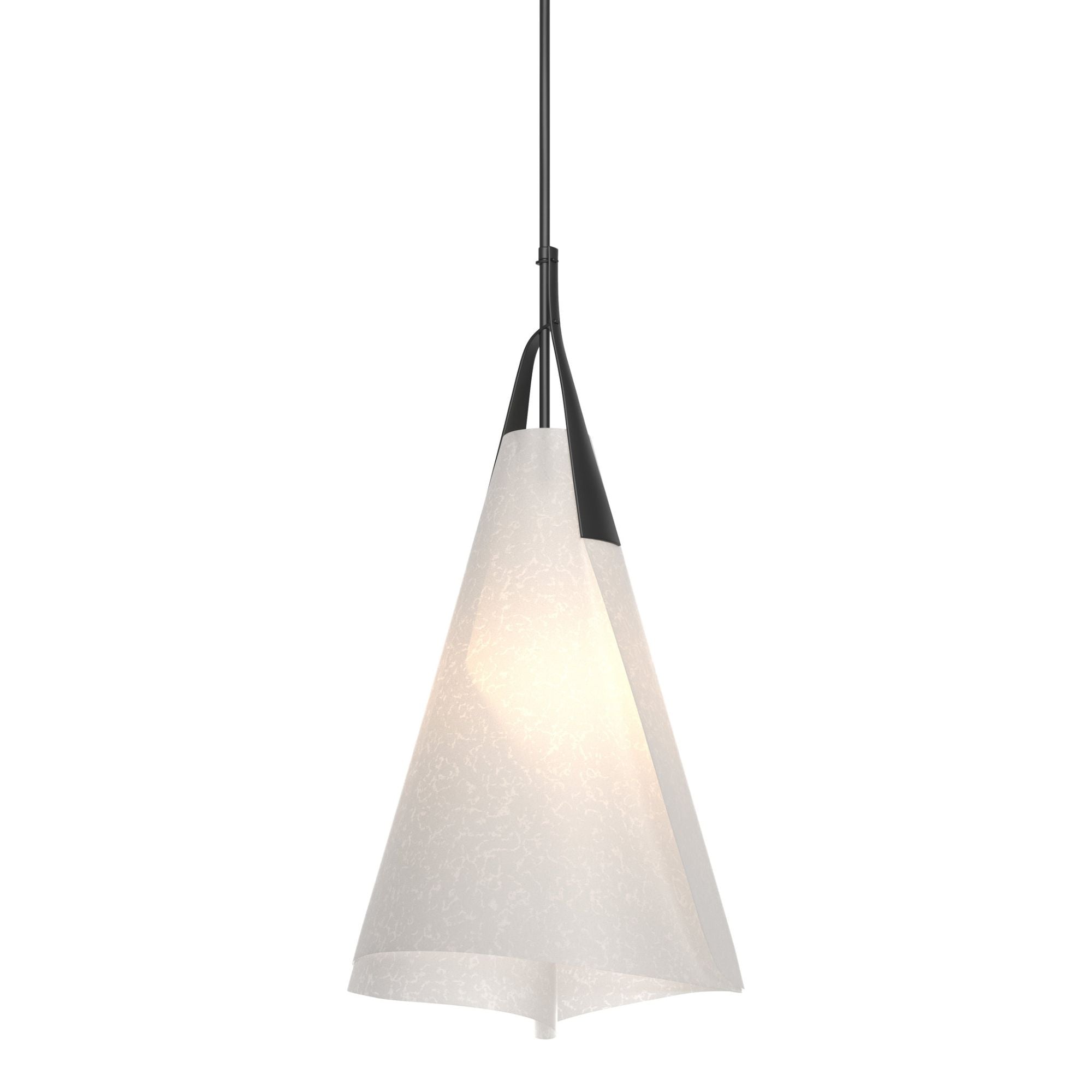 Mobius Tall Pendant 1-Light Spun Frost (SH) in Black