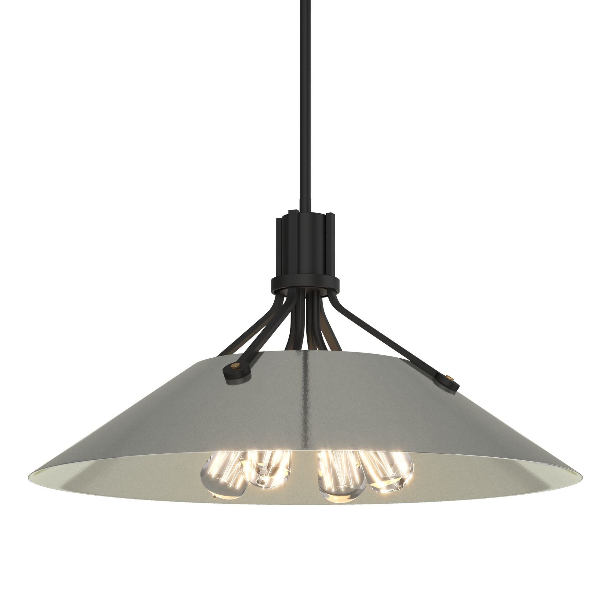 Henry Pendant 4-Light Sterling Accent in Black