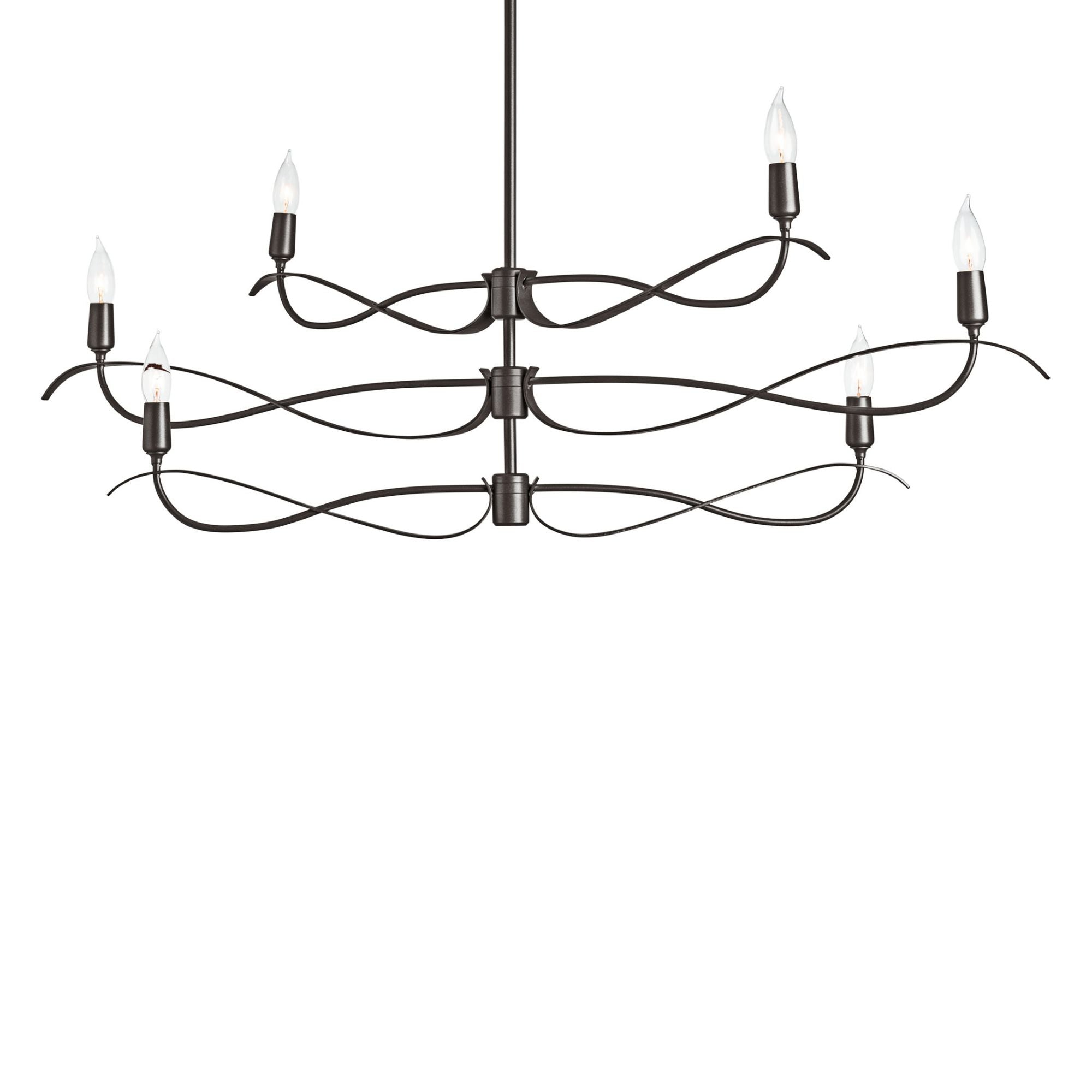 Willow 6-Light Small Chandelier 6-Light in Dark Smoke