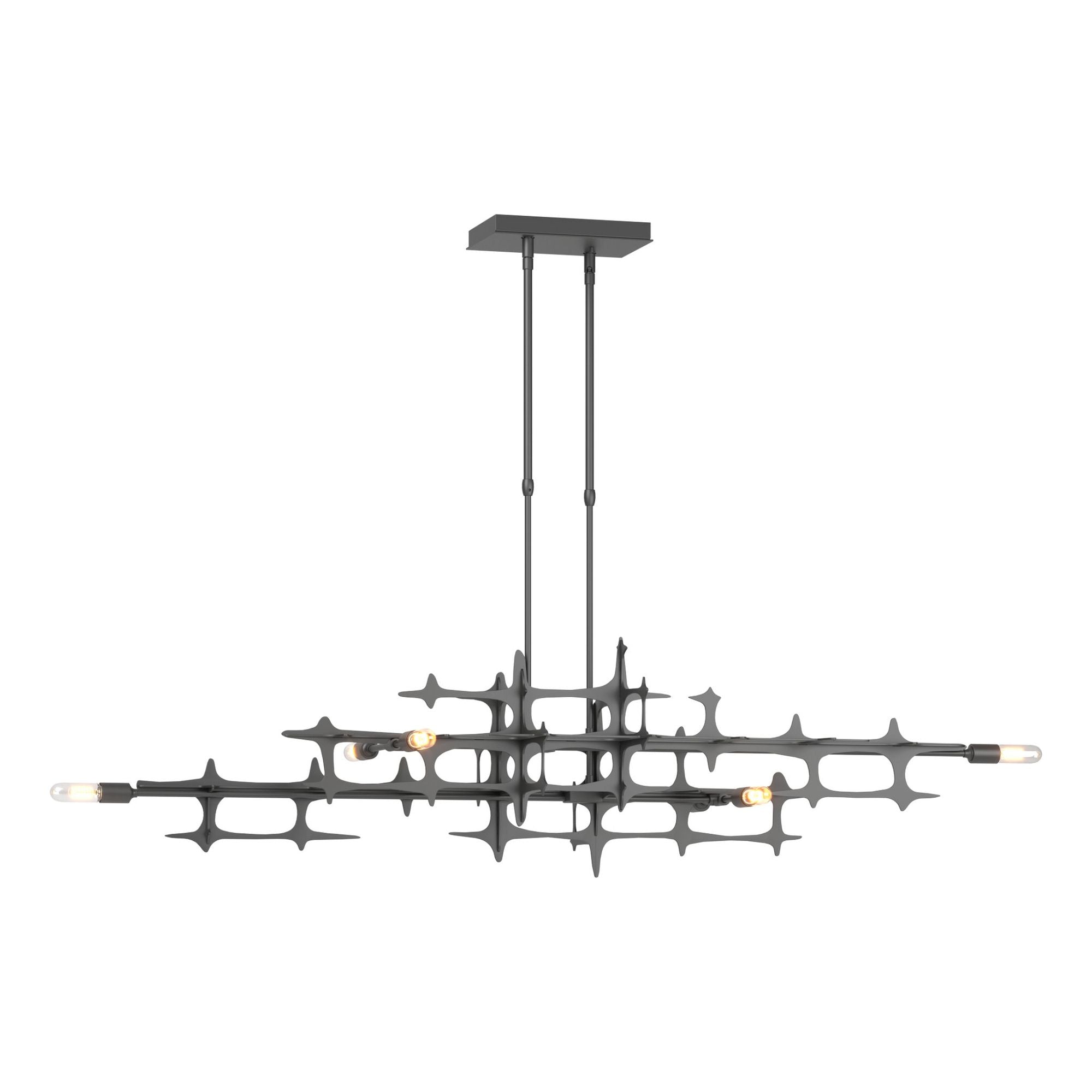 Grid Pendant 6-Light in Black