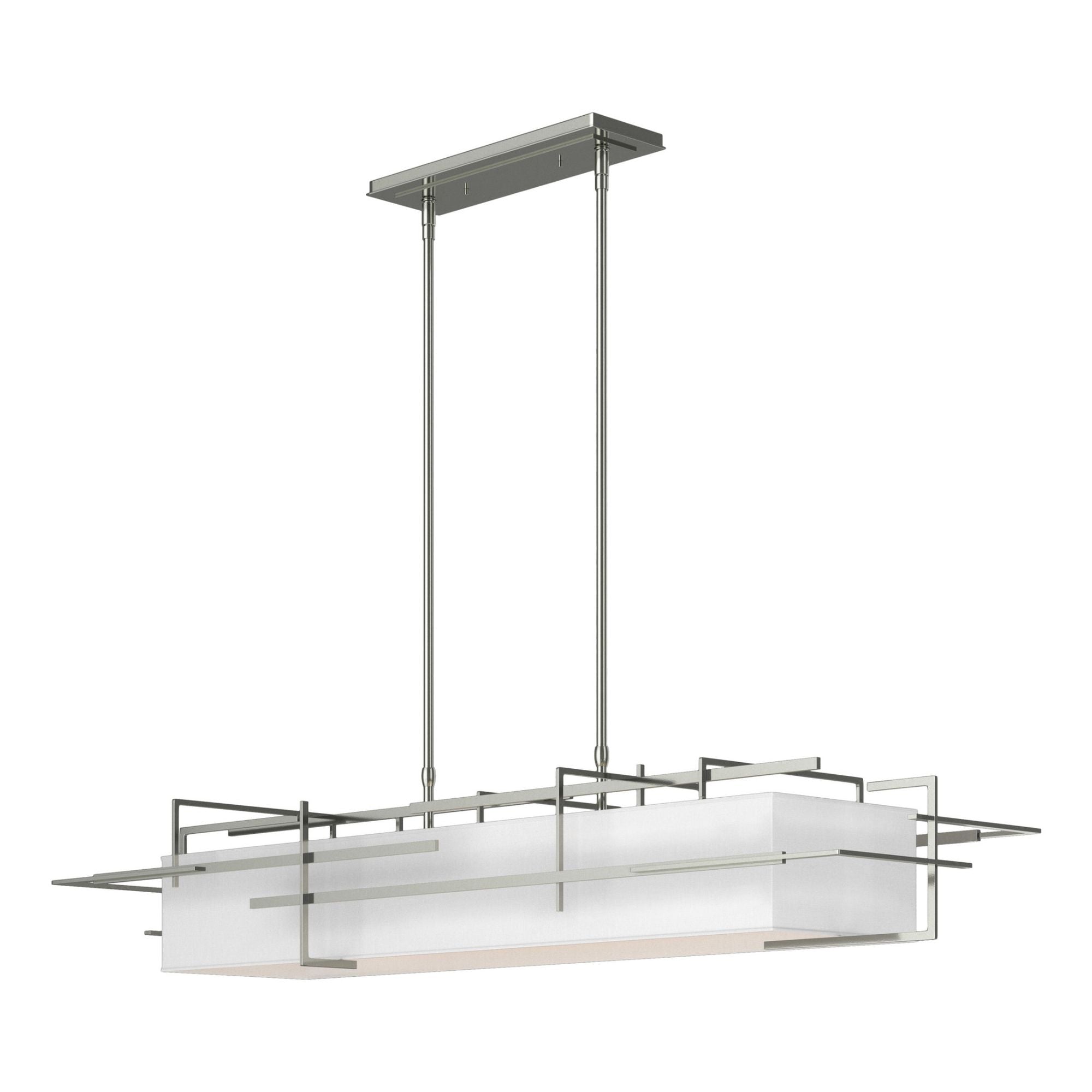 Etch Pendant 4-Light Natural Anna Shade (SF) in Sterling