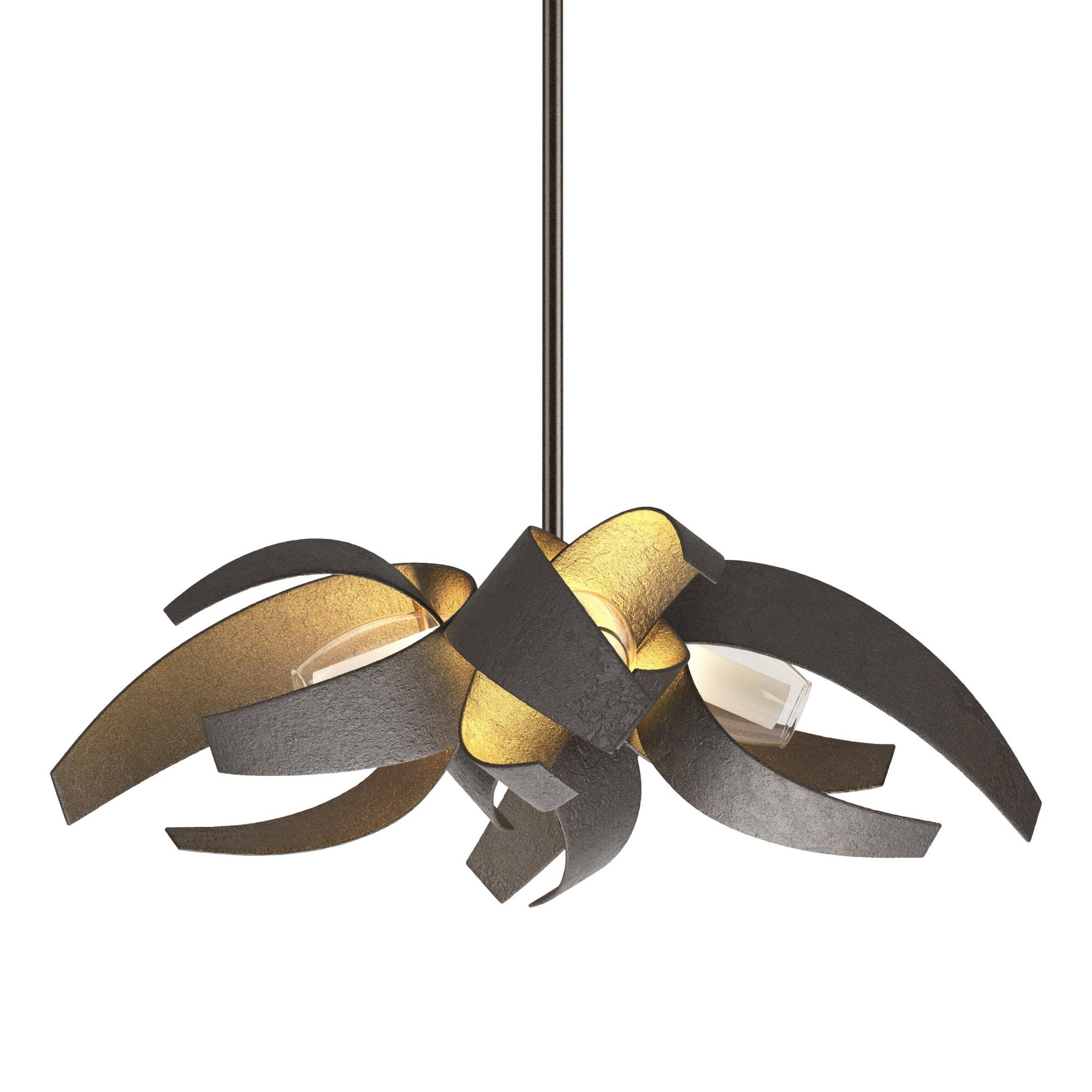 Corona Small Pendant 4-Light Clear Glass with Frosted Diffuser (YE) in Oil Rubbed Bronze