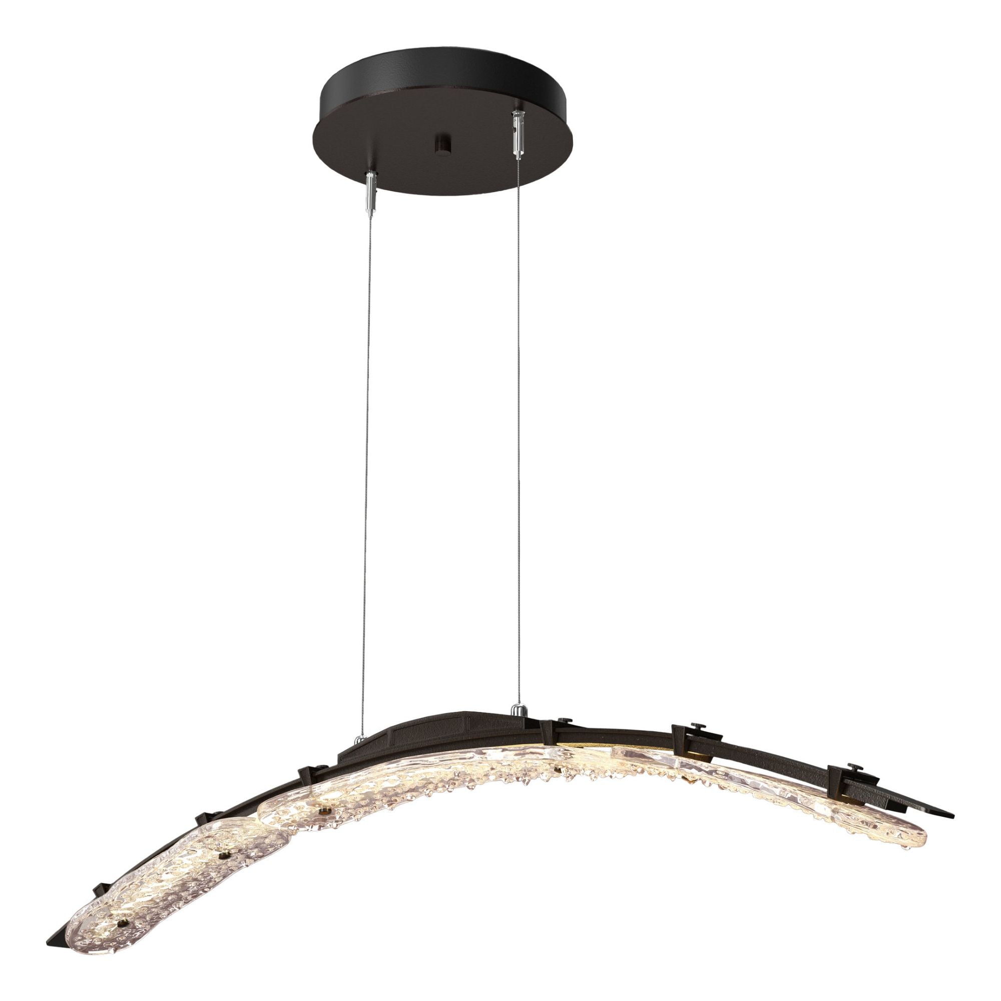 Glissade Large LED Pendant LED Clear Glass (ZM) in Oil Rubbed Bronze