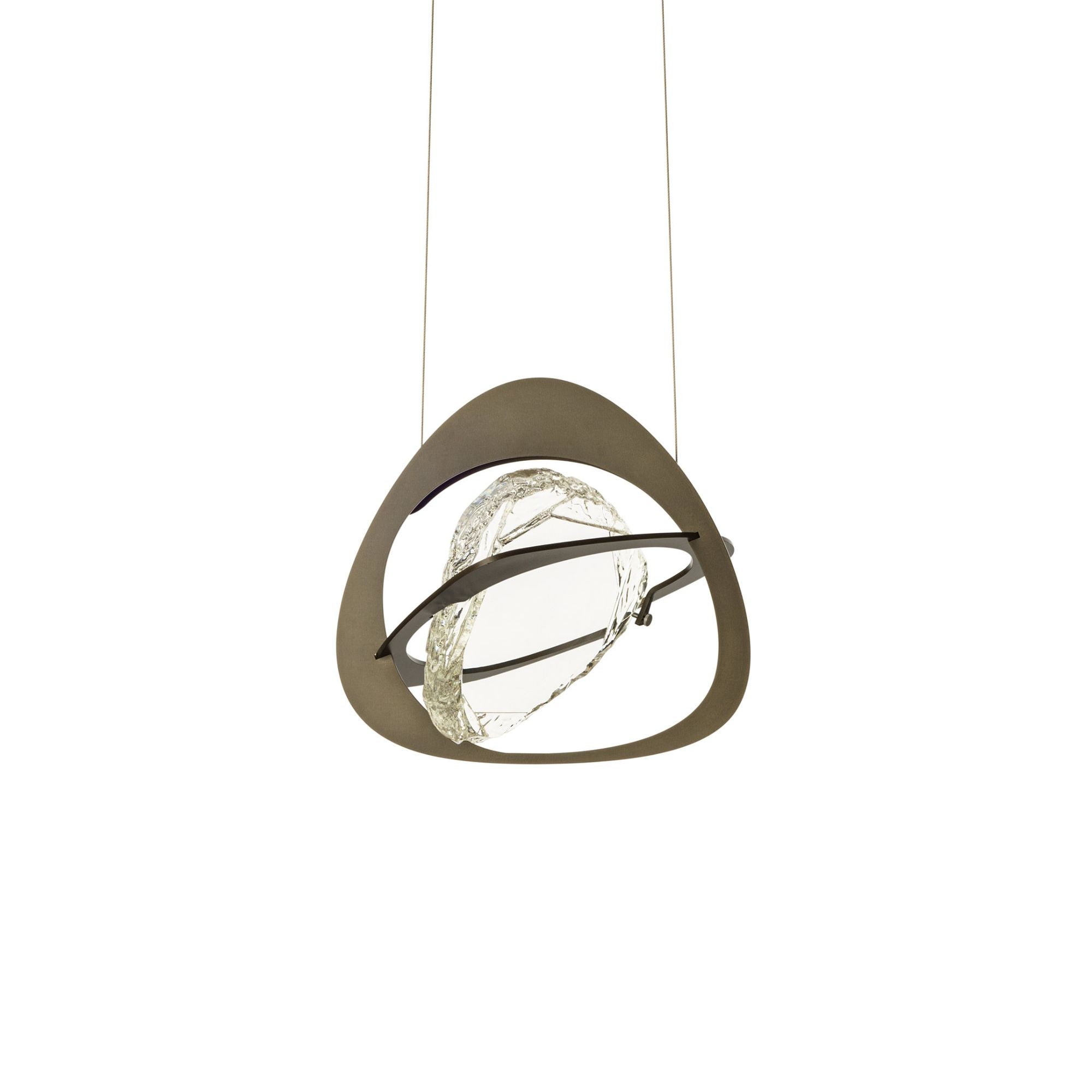 Venn Pendant LED Clear Glass (ZM) in Dark Smoke