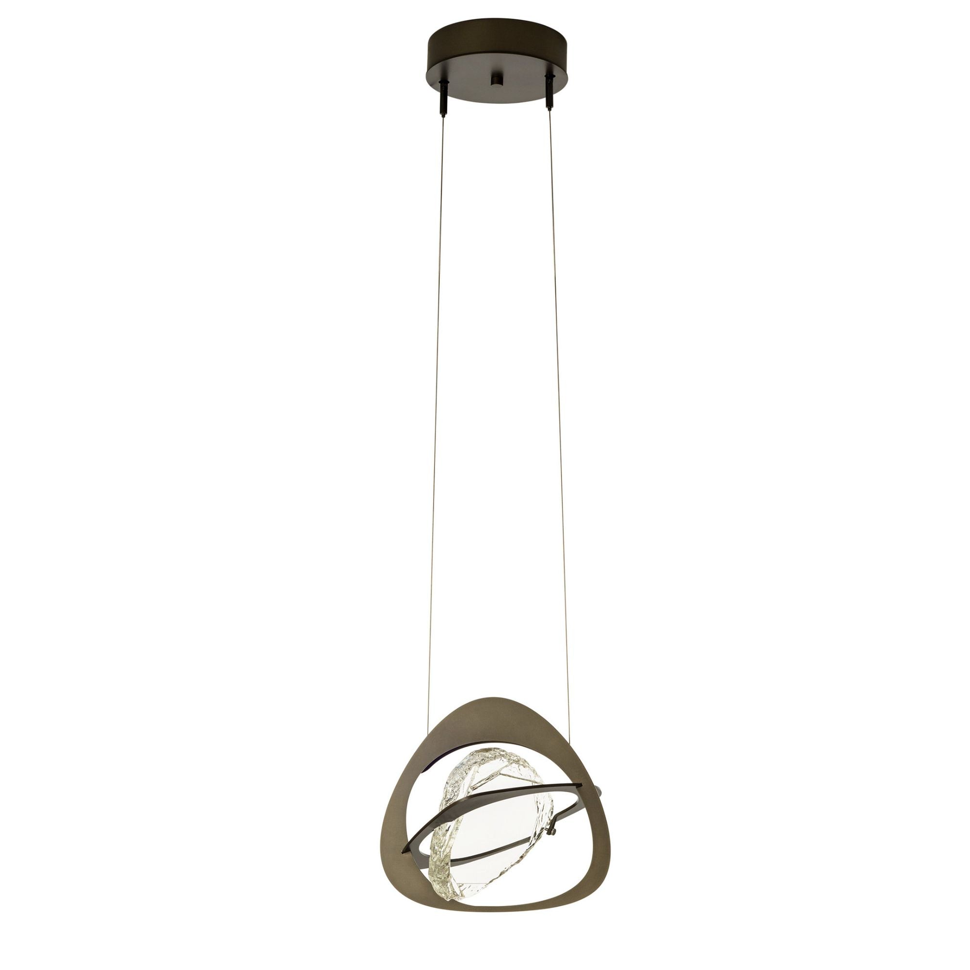 Venn Pendant LED Clear Glass (ZM) in Dark Smoke