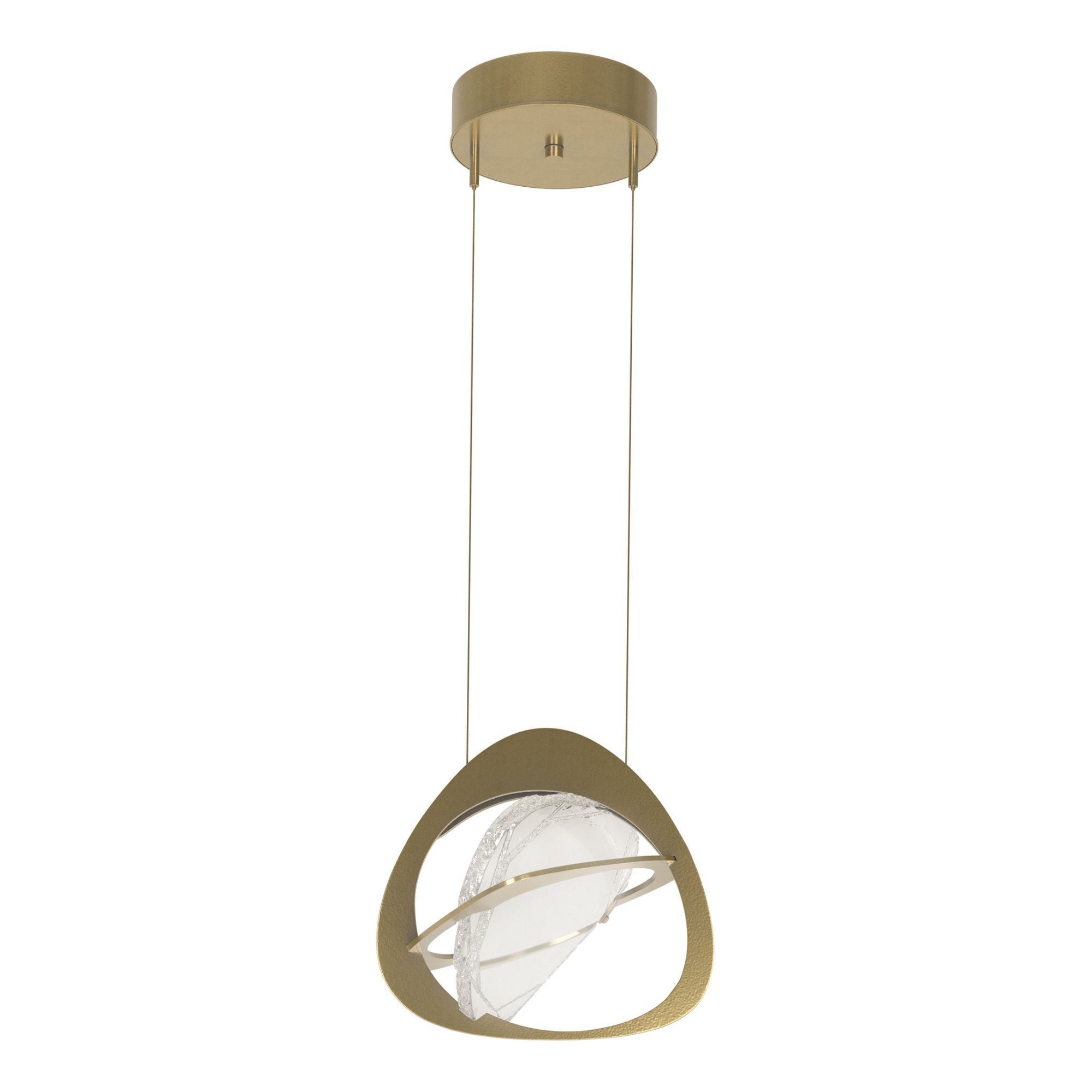 Venn Pendant LED Clear Glass (ZM) in Modern Brass