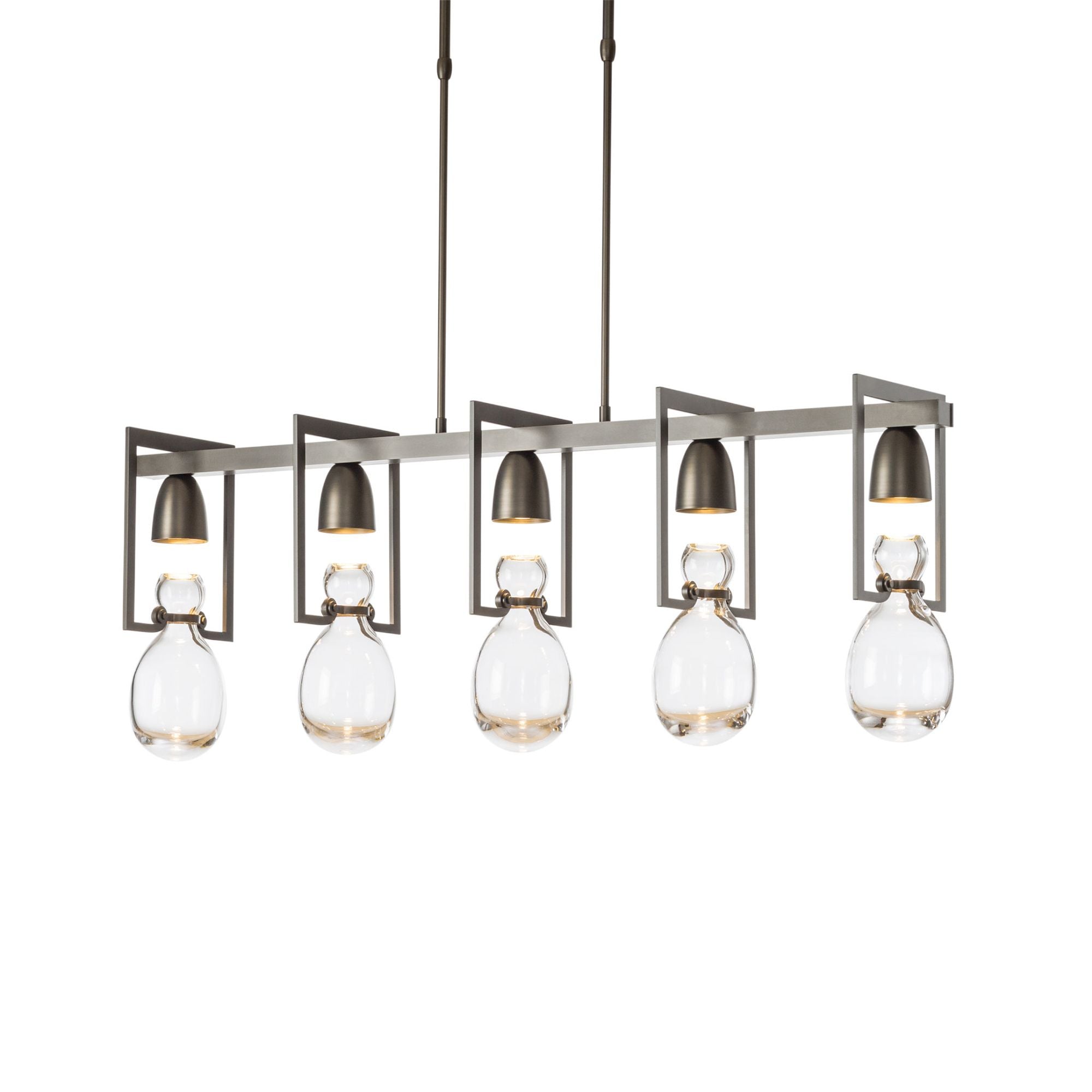 Apothecary Pendant 5-Light Clear Glass (ZM) in Dark Smoke