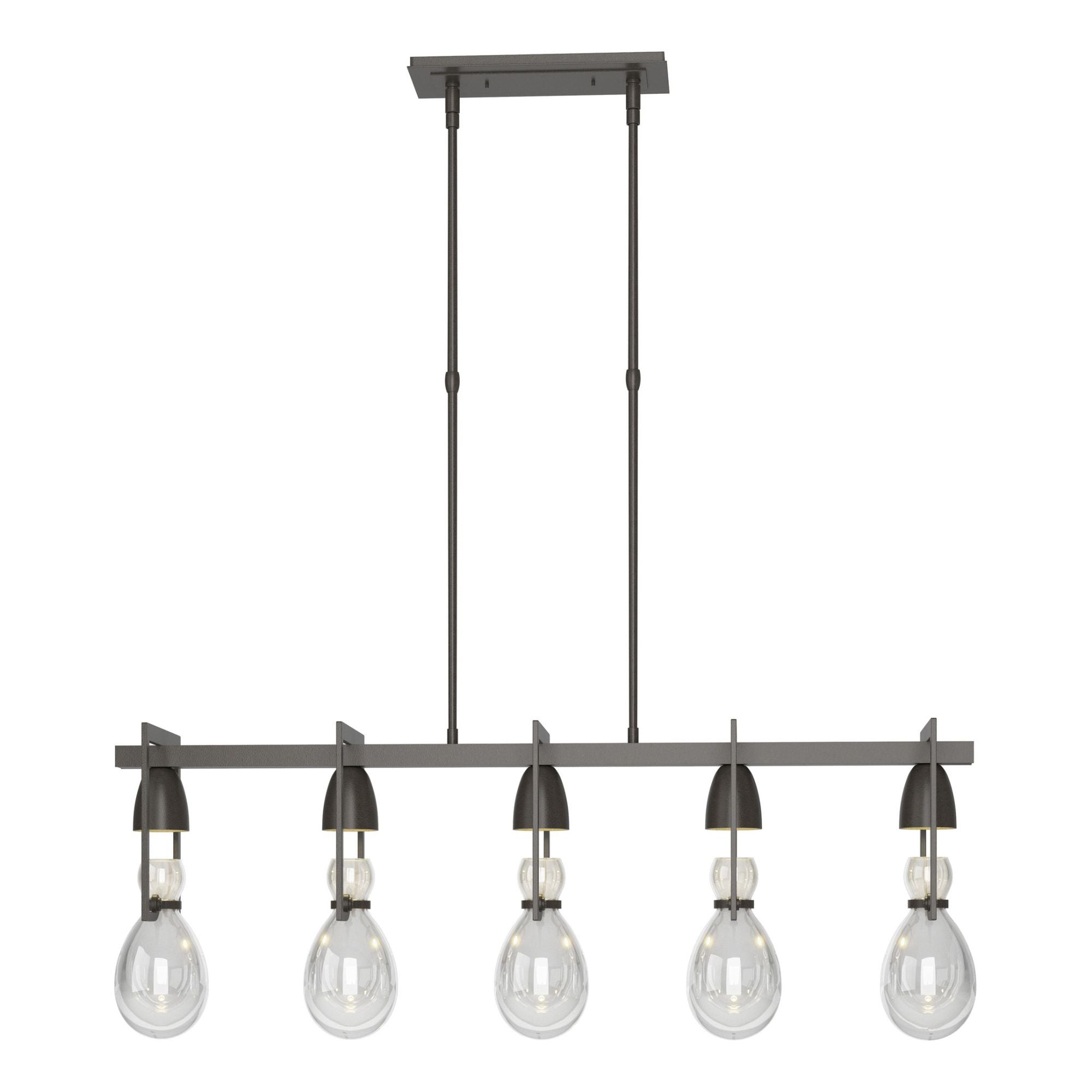 Apothecary Pendant 5-Light Clear Glass (ZM) in Dark Smoke