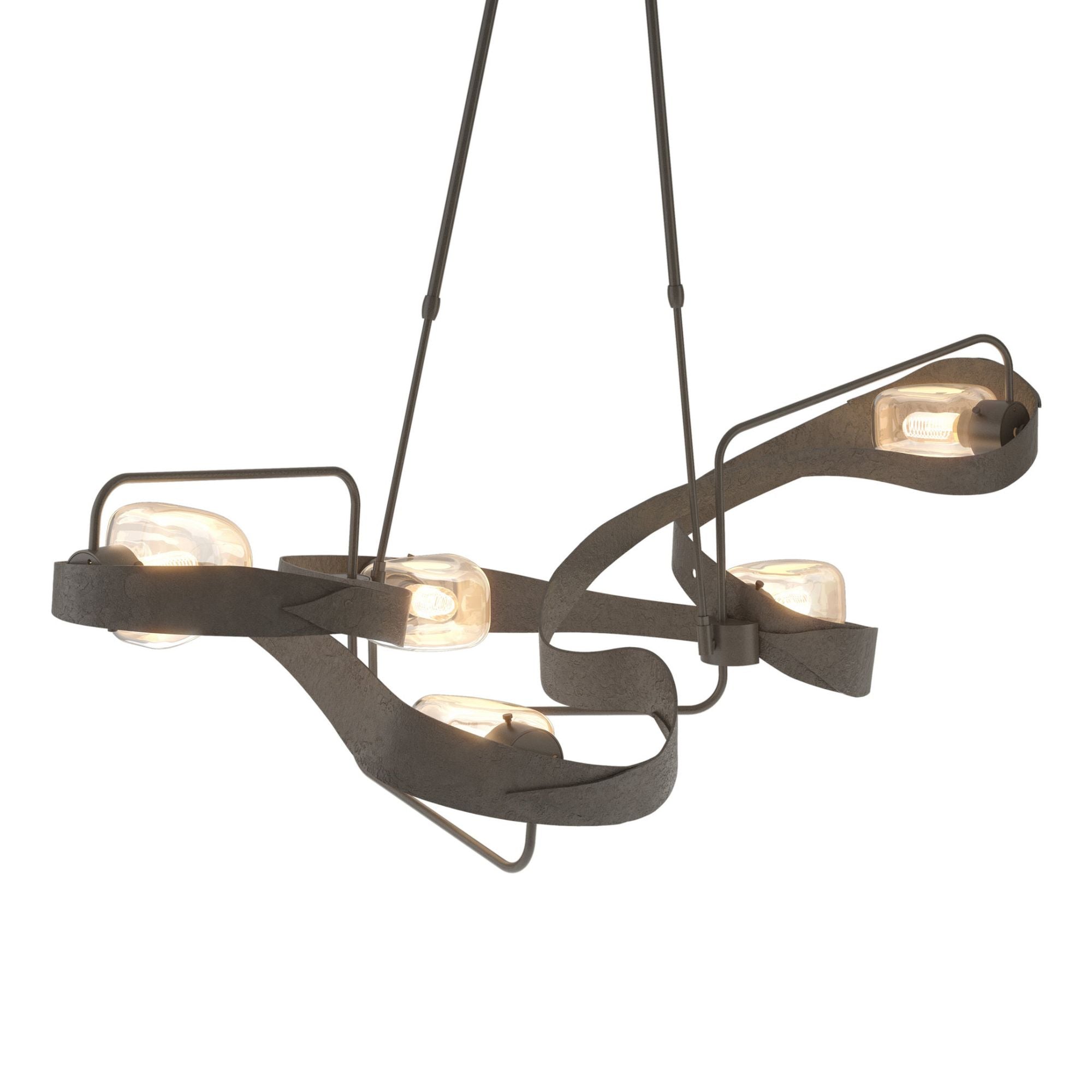 Graffiti Pendant 5-Light Clear Glass (ZM) in Dark Smoke