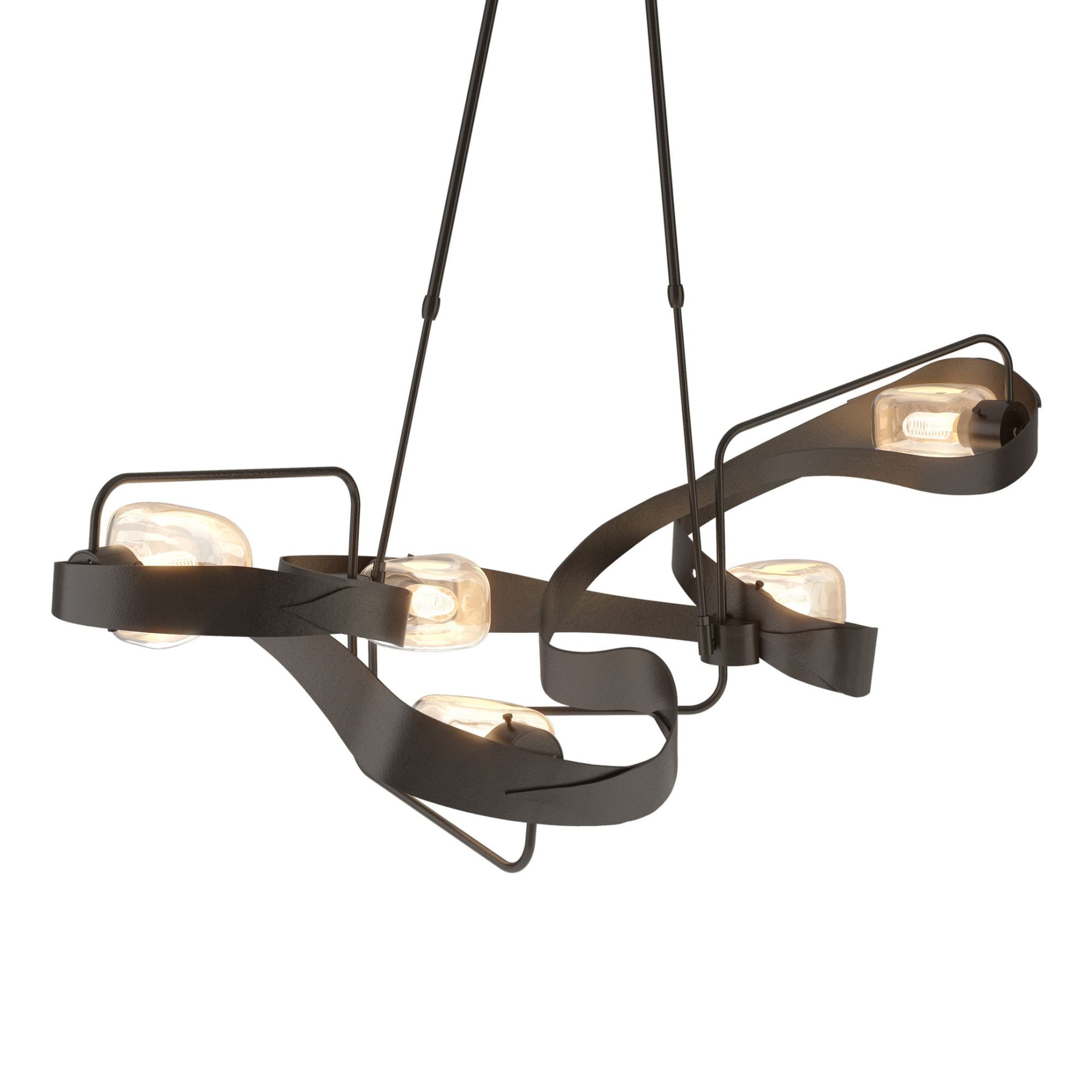 Graffiti Pendant 5-Light Clear Glass (ZM) in Oil Rubbed Bronze