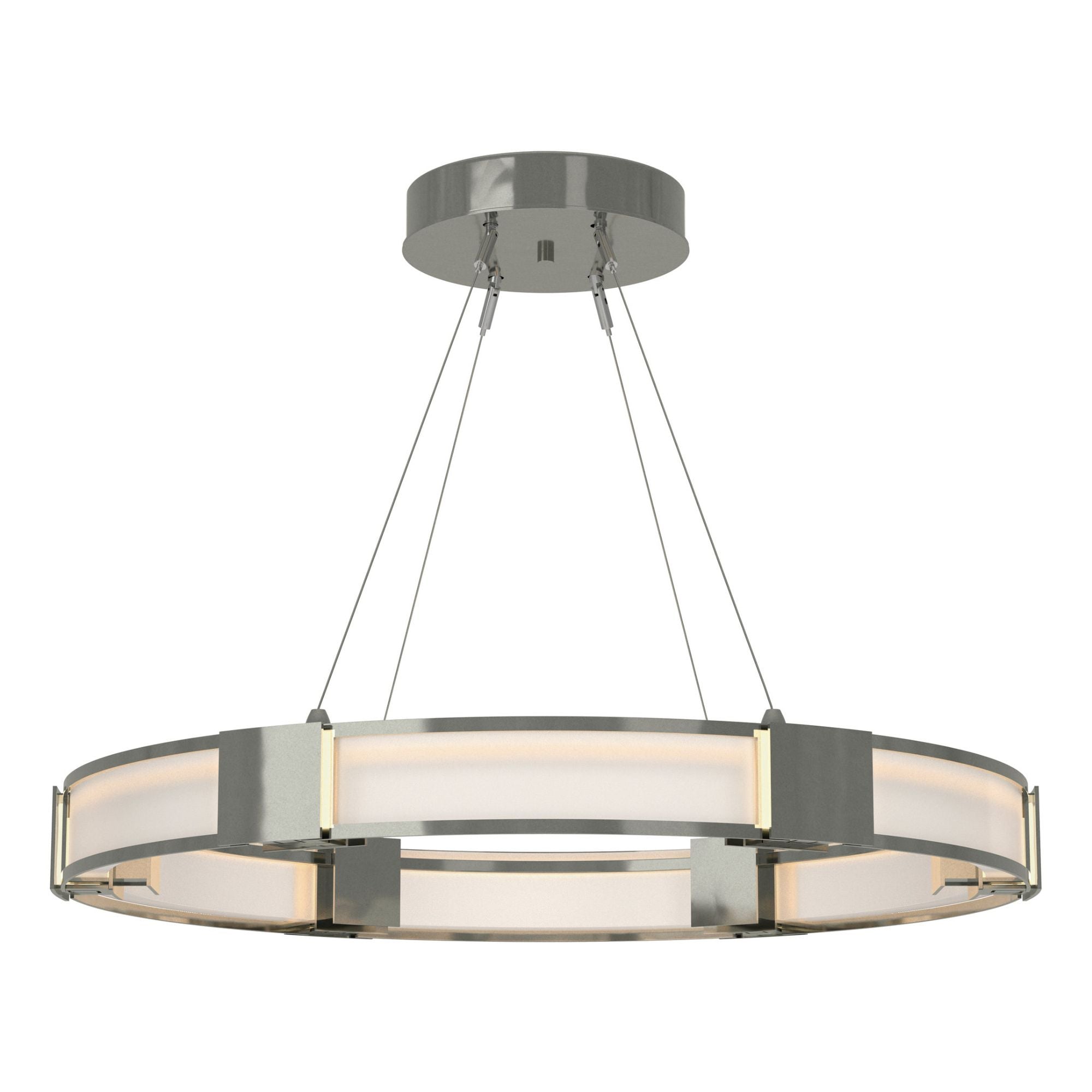 Aura Glass Pendant 6-Light Frosted Glass (FD) in Sterling