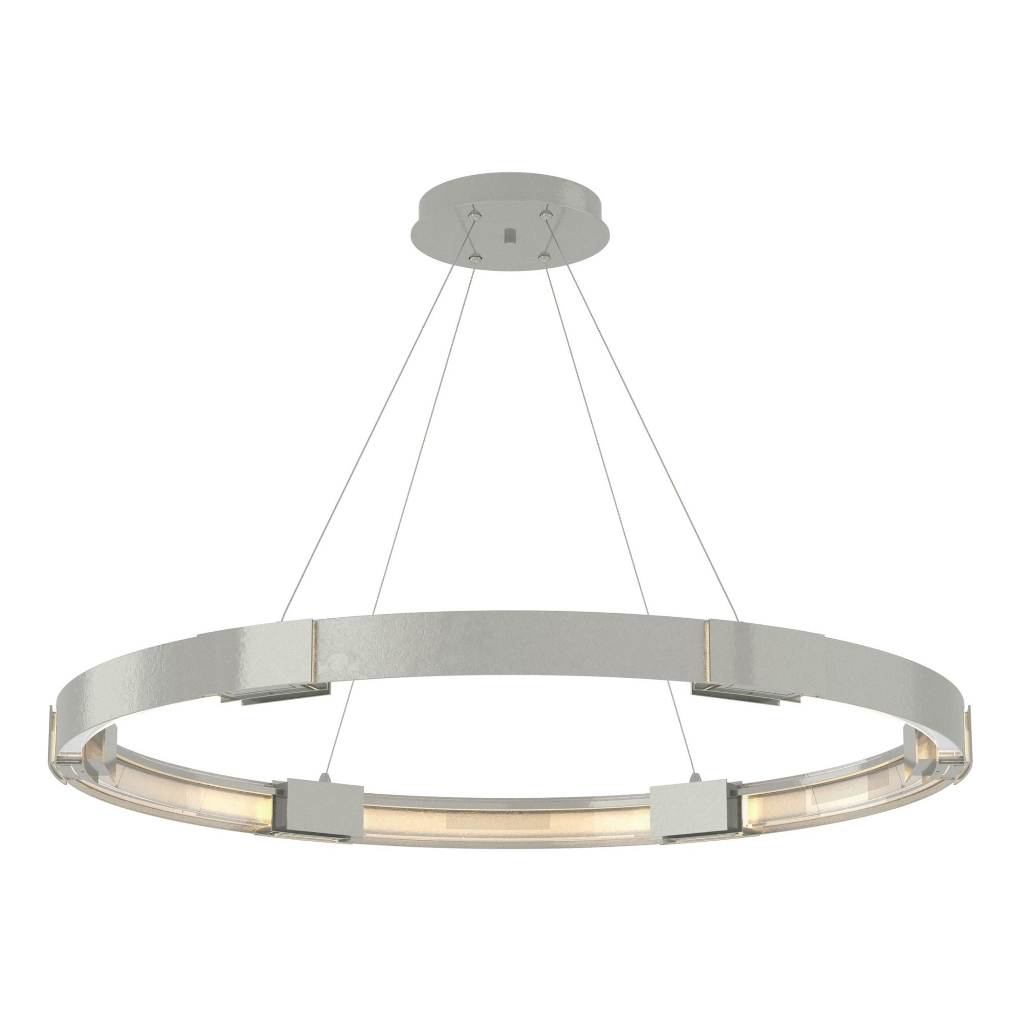 Aura Large LED Pendant 12-Light Clear Glass (ZM) in Sterling