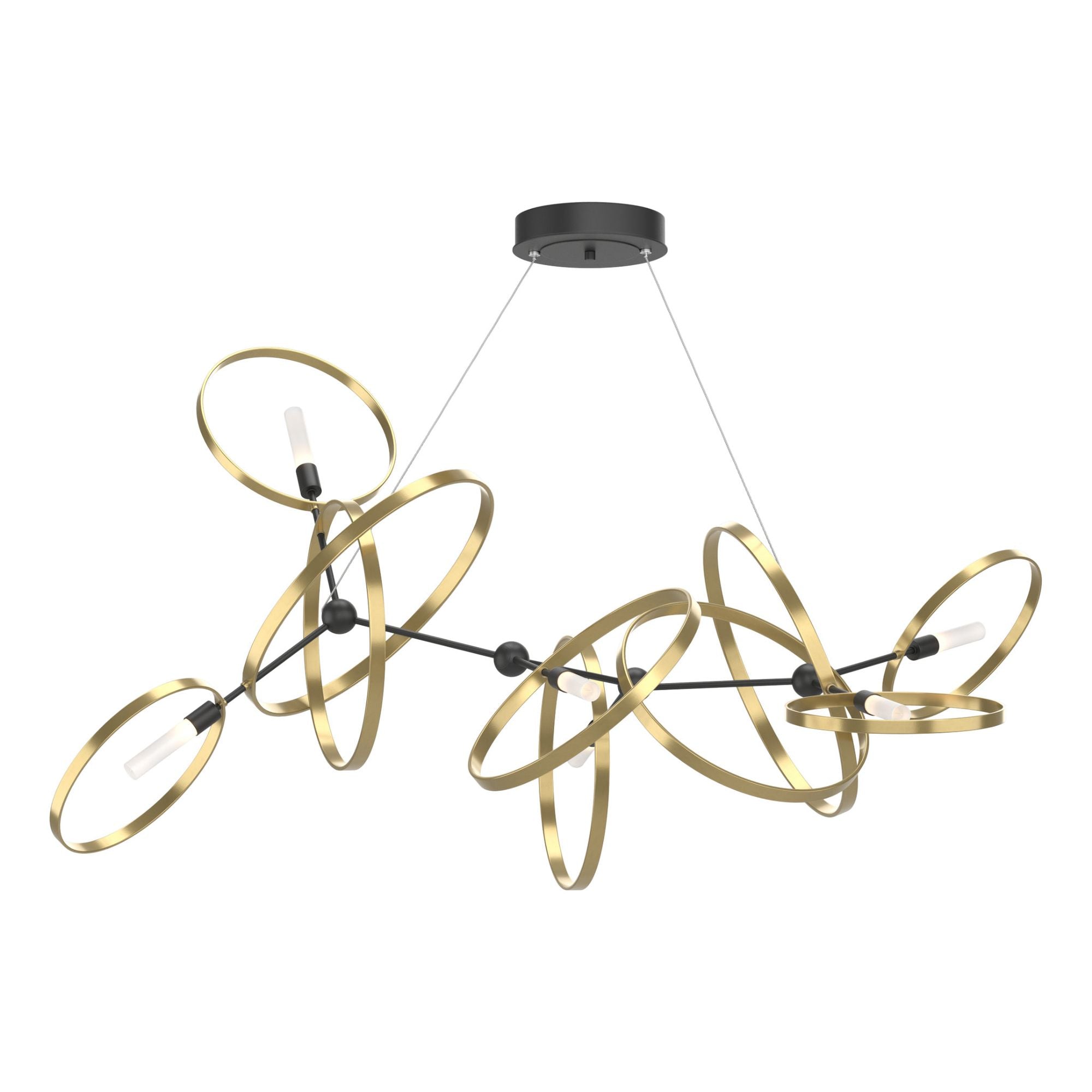 Celesse Pendant 6-Light Modern Brass Accent in Black
