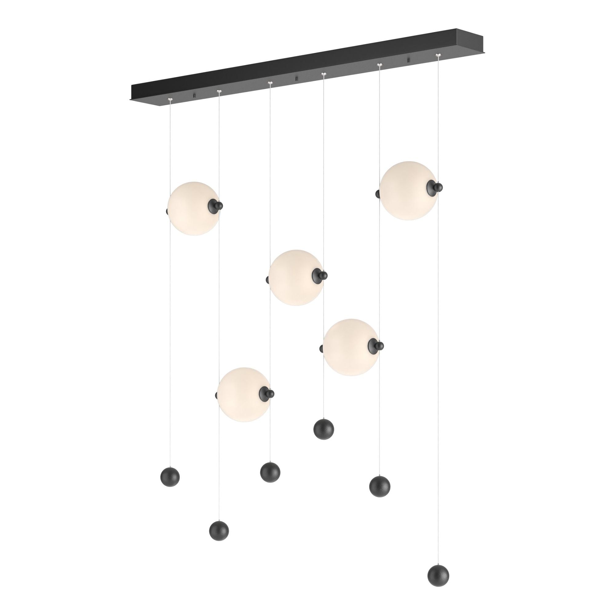 Abacus 5-Light LED Pendant LED Opal Glass (GG) in Black