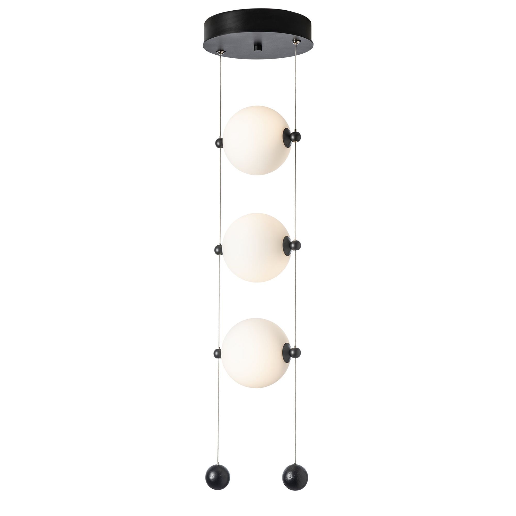 Abacus 3-Light LED Pendant LED Opal Glass (GG) in Black