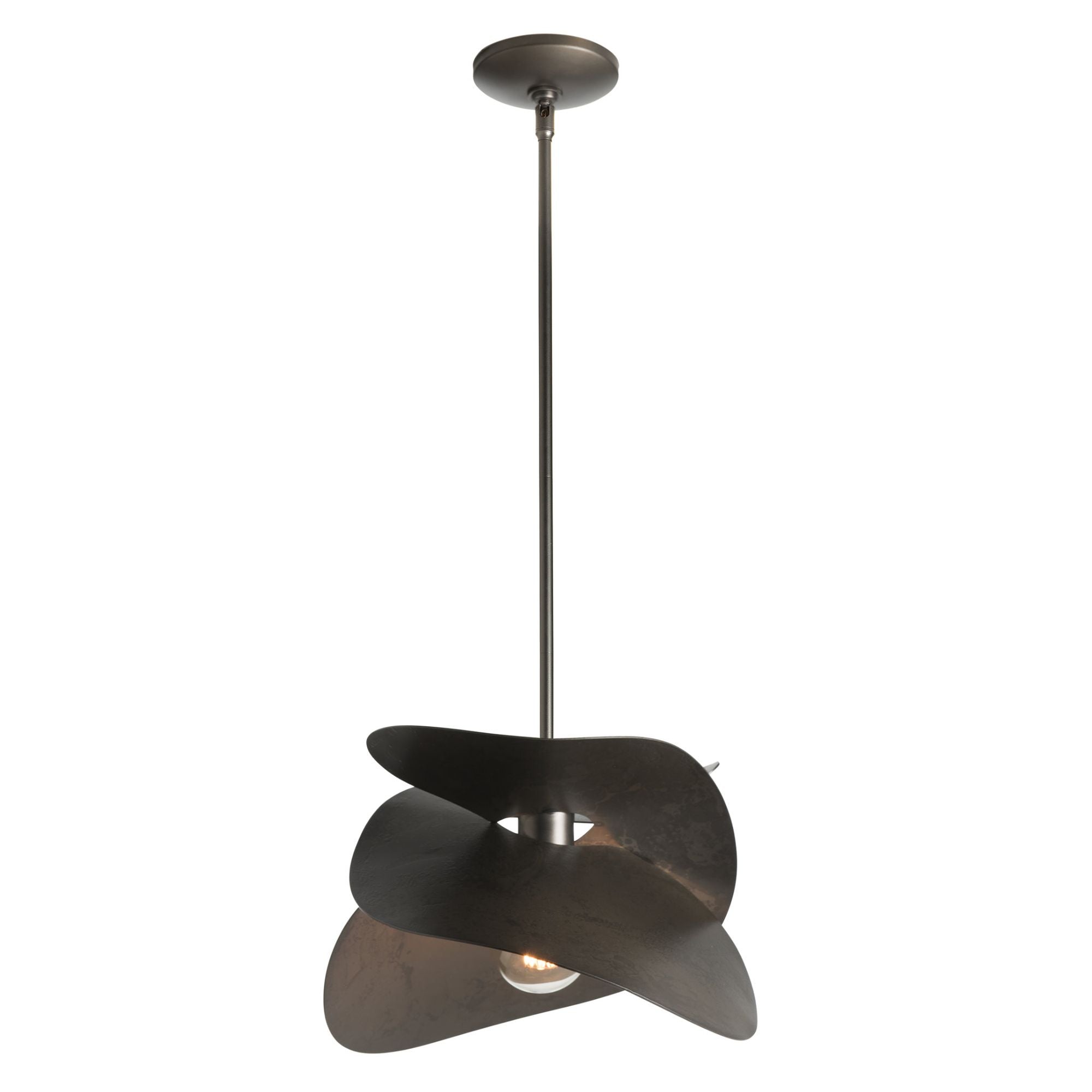 Hibiscus Small Pendant 1-Light in Dark Smoke