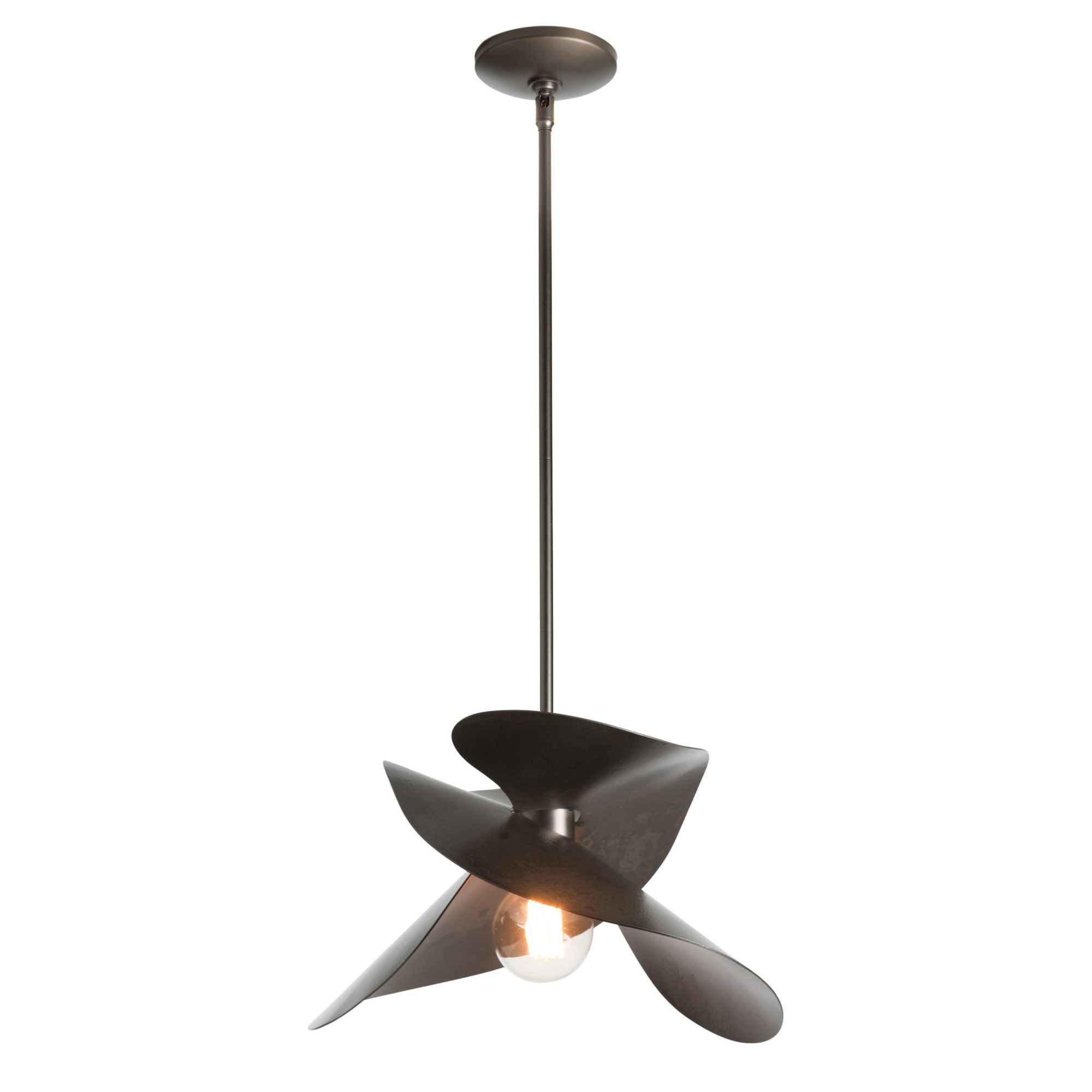 Hibiscus Small Pendant 1-Light in Dark Smoke