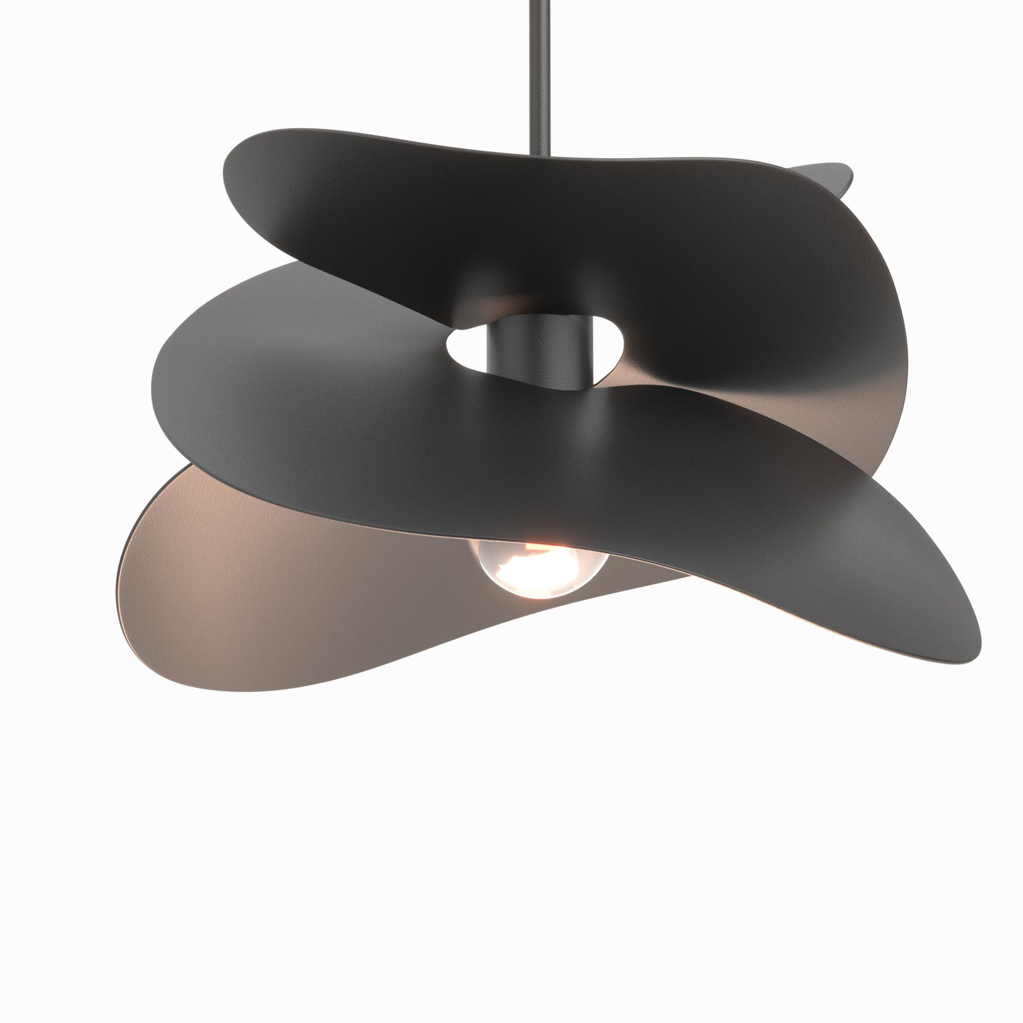 Hibiscus Small Pendant 1-Light in Black