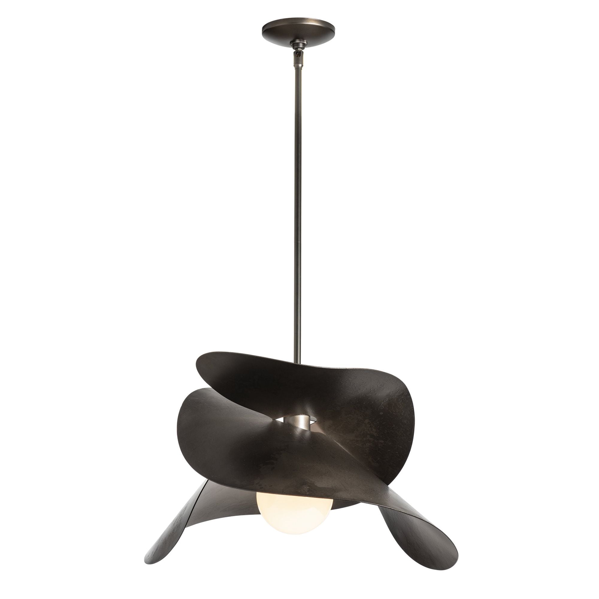 Hibiscus Large Pendant 1-Light in Dark Smoke