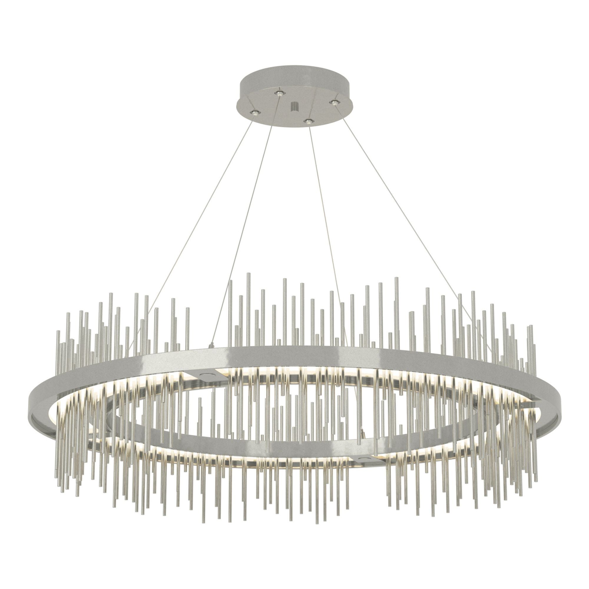 Gossamer Circular LED Pendant Sterling Accent LED in Sterling