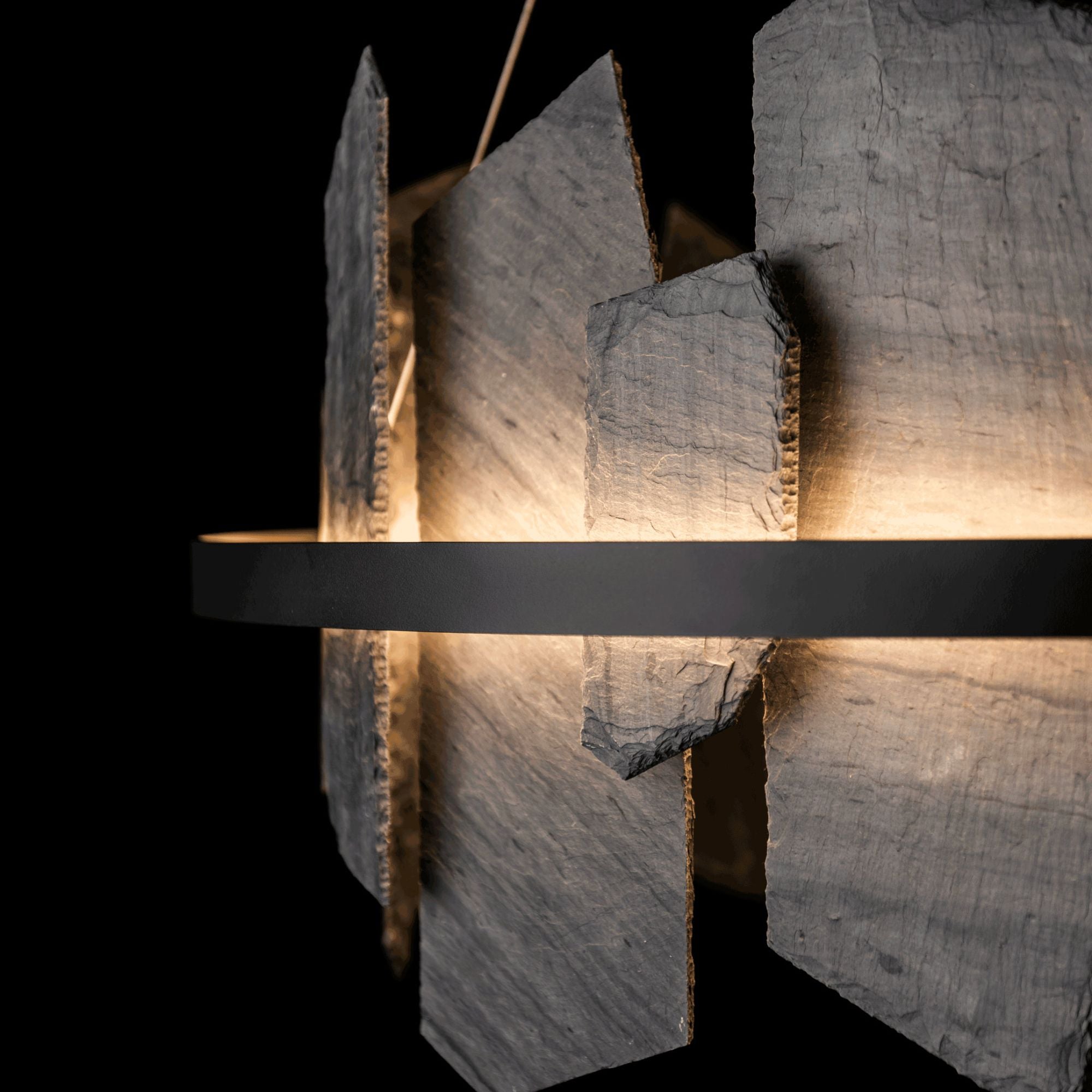 Ardesia Circular LED Pendant Slate LED in Black