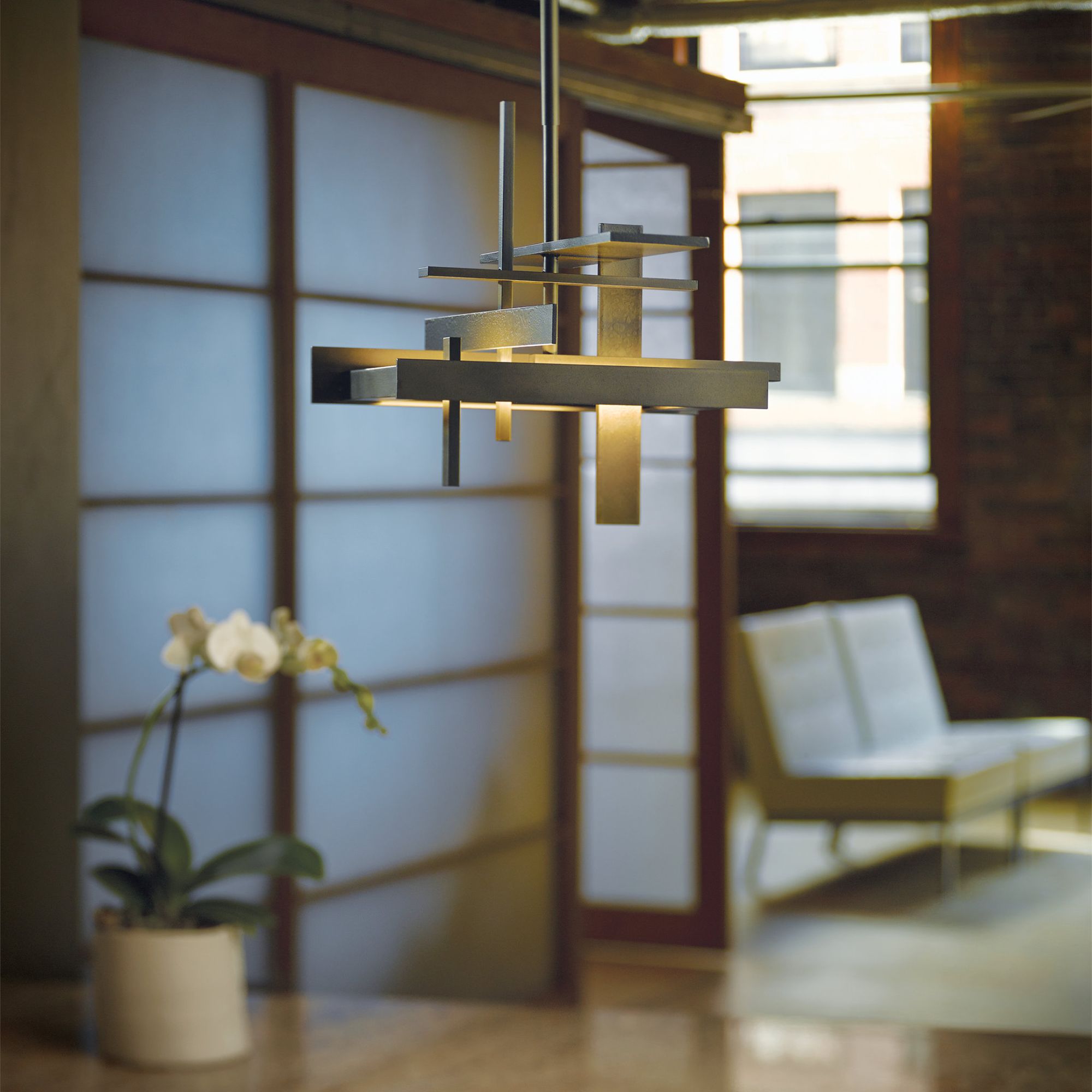 Planar Small LED Pendant LED in Dark Smoke