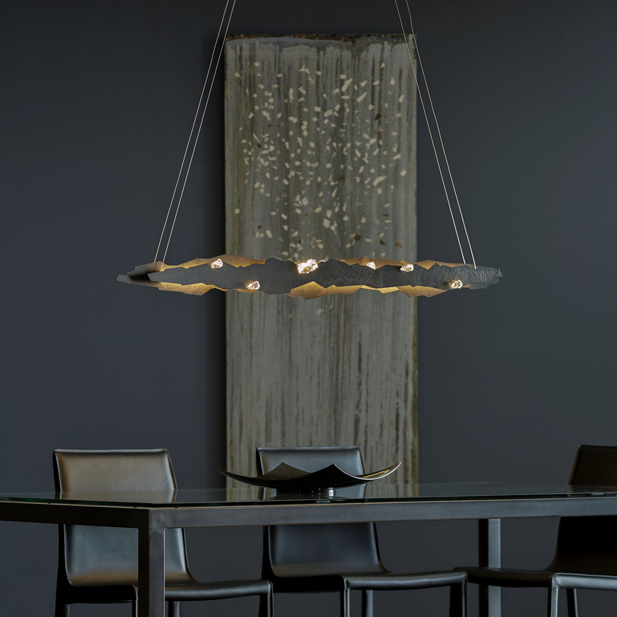 Trove LED Pendant Crystal LED in Dark Smoke