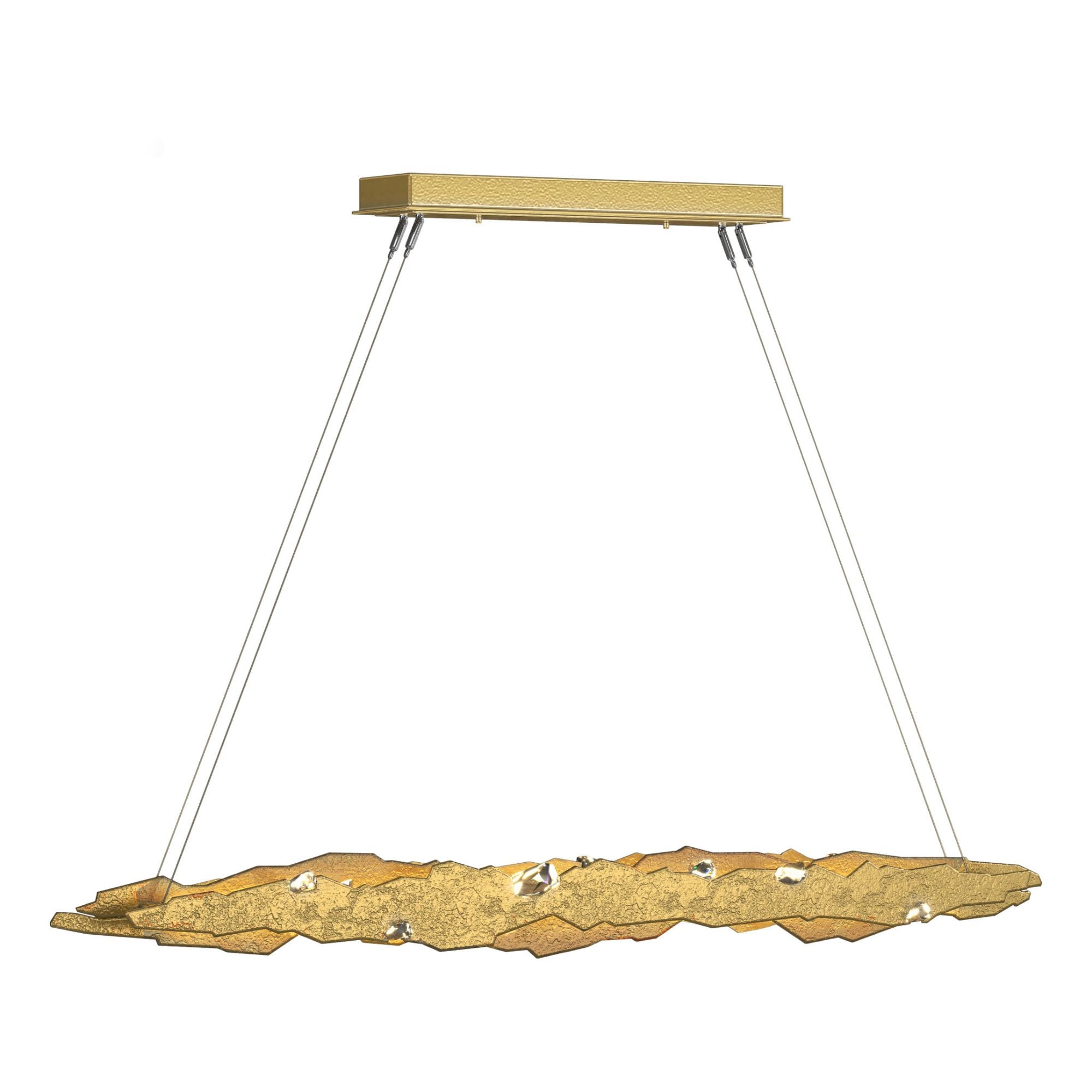 Trove LED Pendant Crystal LED in Modern Brass