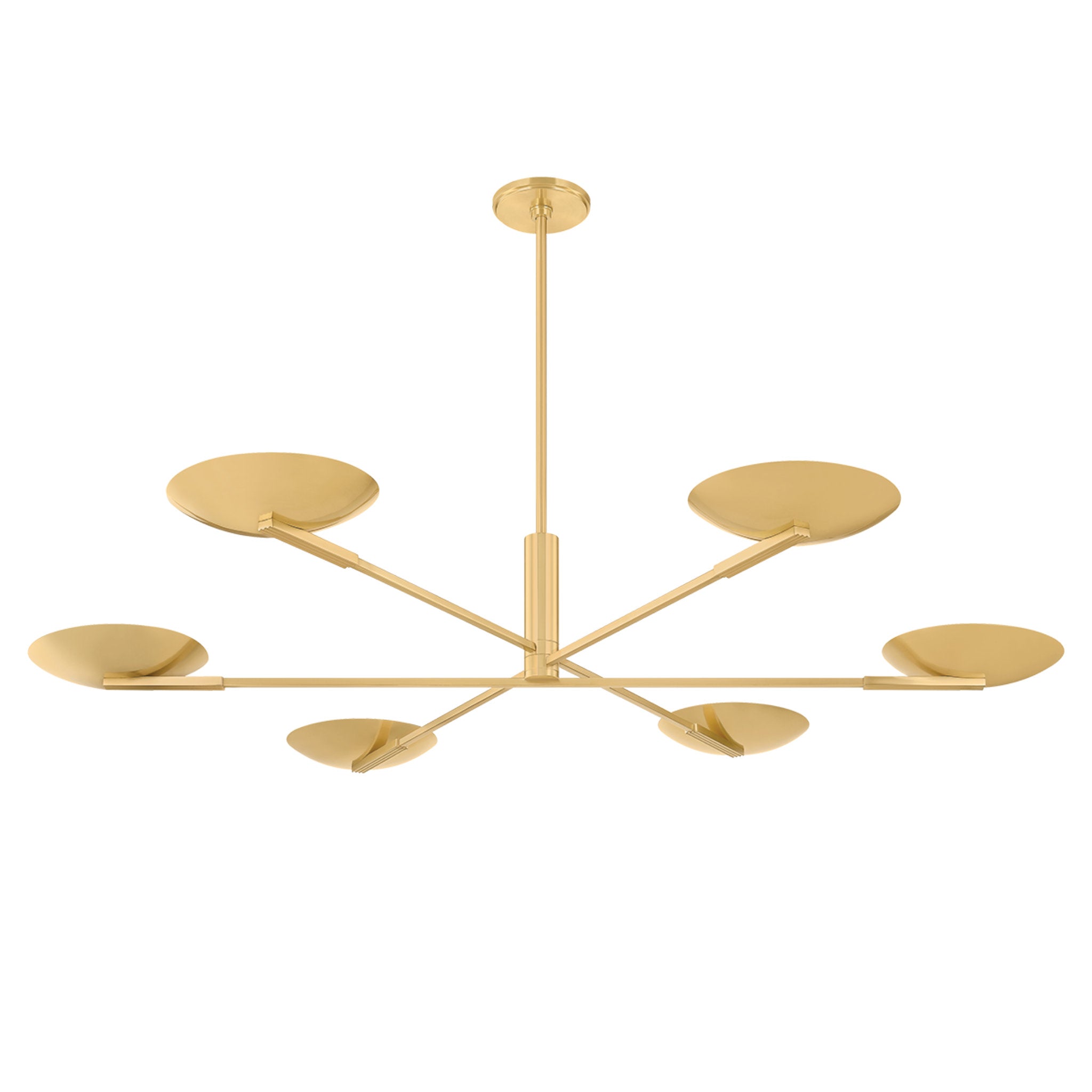 Johnson 6-Light Chandelier in Aged Brass 56W x 8.75H
