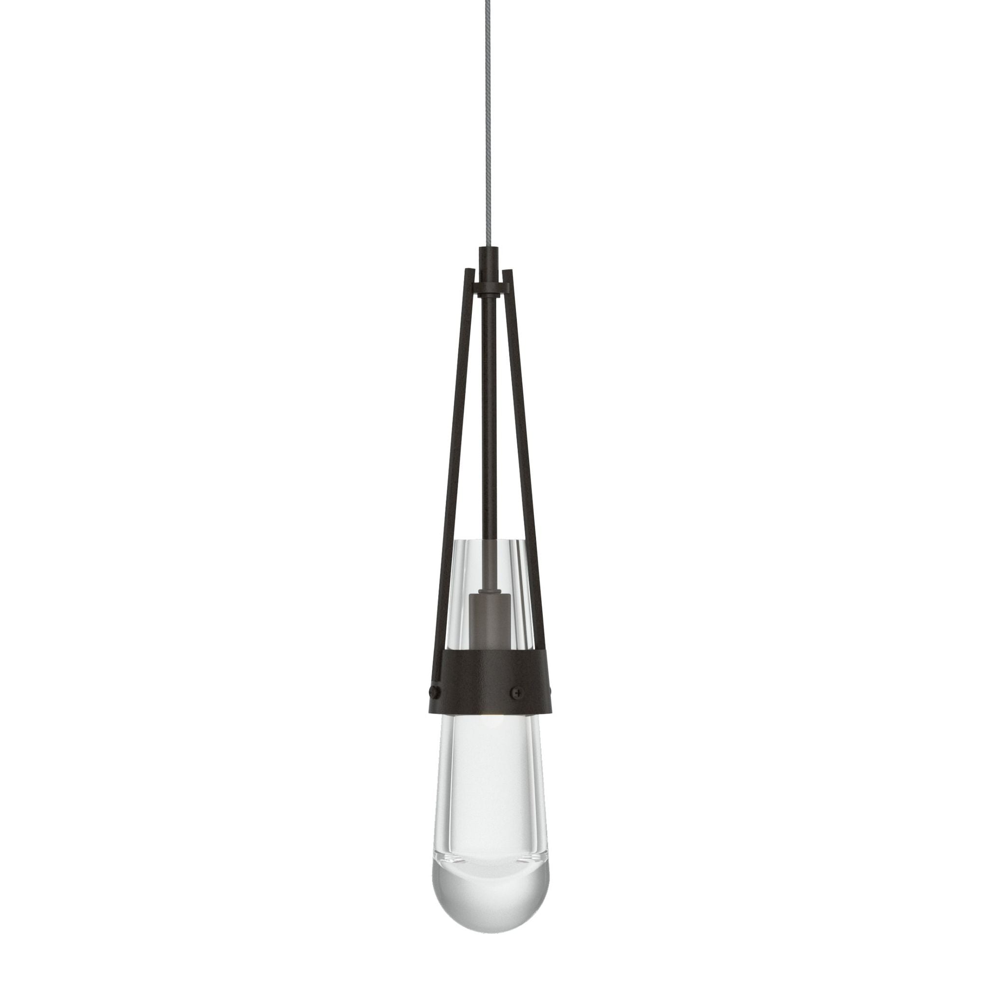 Link Clear Glass Low Voltage Mini Pendant 1-Light Clear Glass (ZM) in Oil Rubbed Bronze