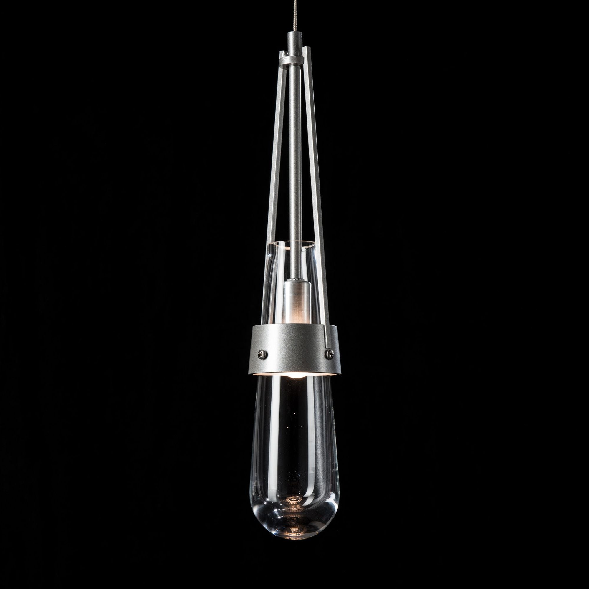 Link Clear Glass Low Voltage Mini Pendant 1-Light Clear Glass (ZM) in Sterling