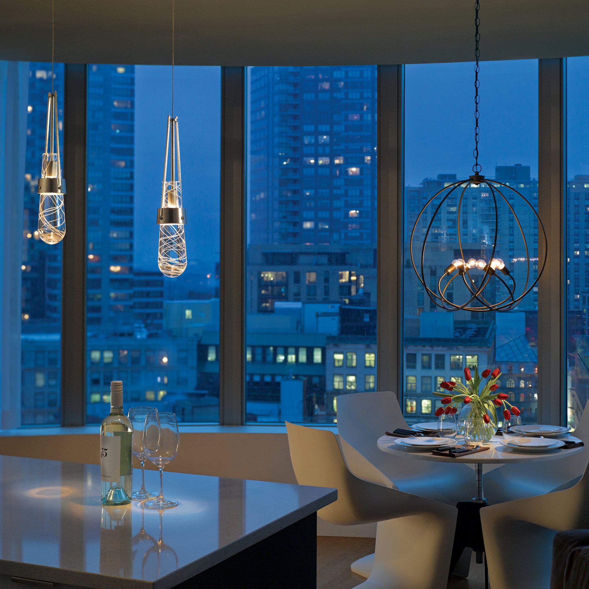 Link Clear Glass Low Voltage Mini Pendant 1-Light Clear Glass (ZM) in Sterling