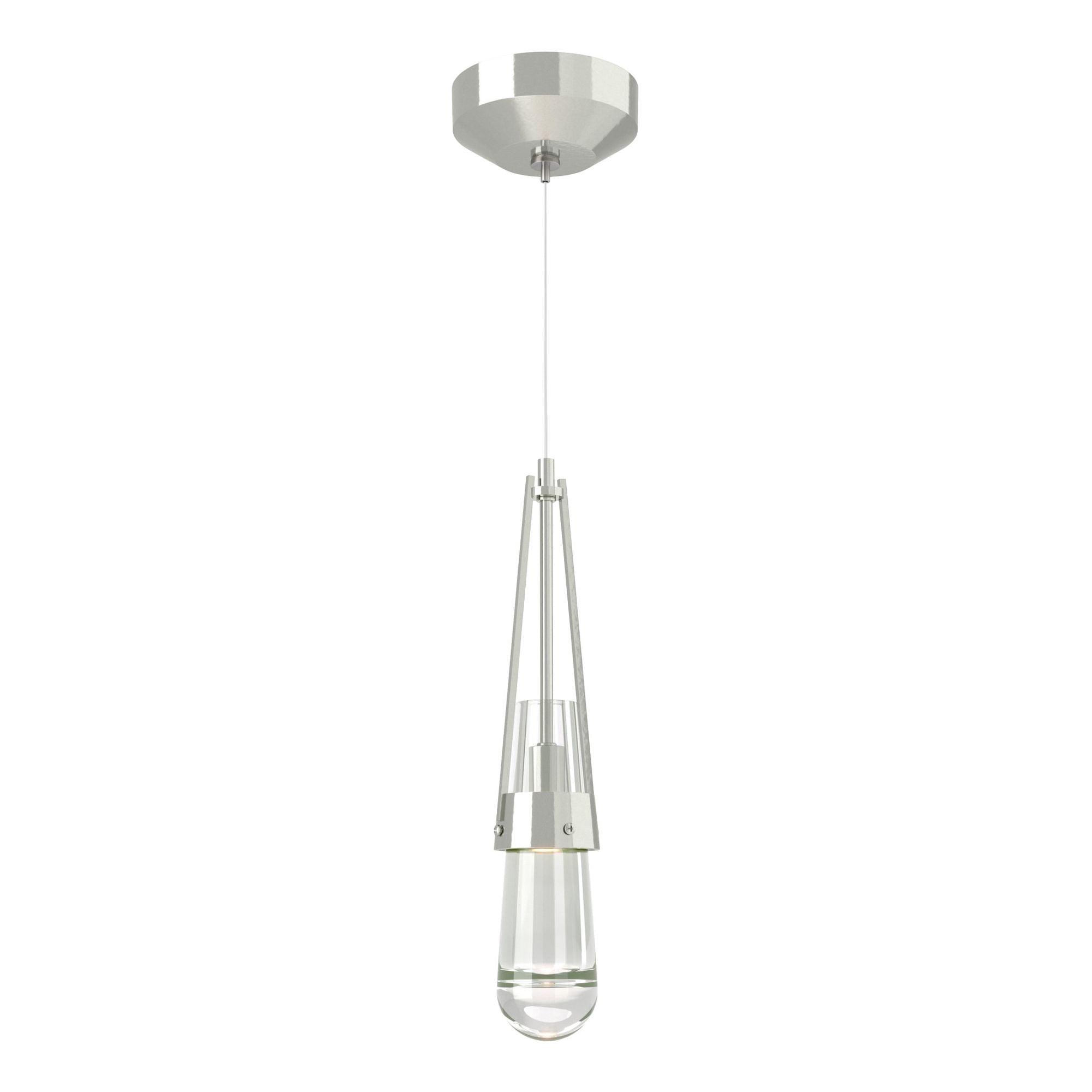 Link Clear Glass Low Voltage Mini Pendant 1-Light Clear Glass (ZM) in Sterling