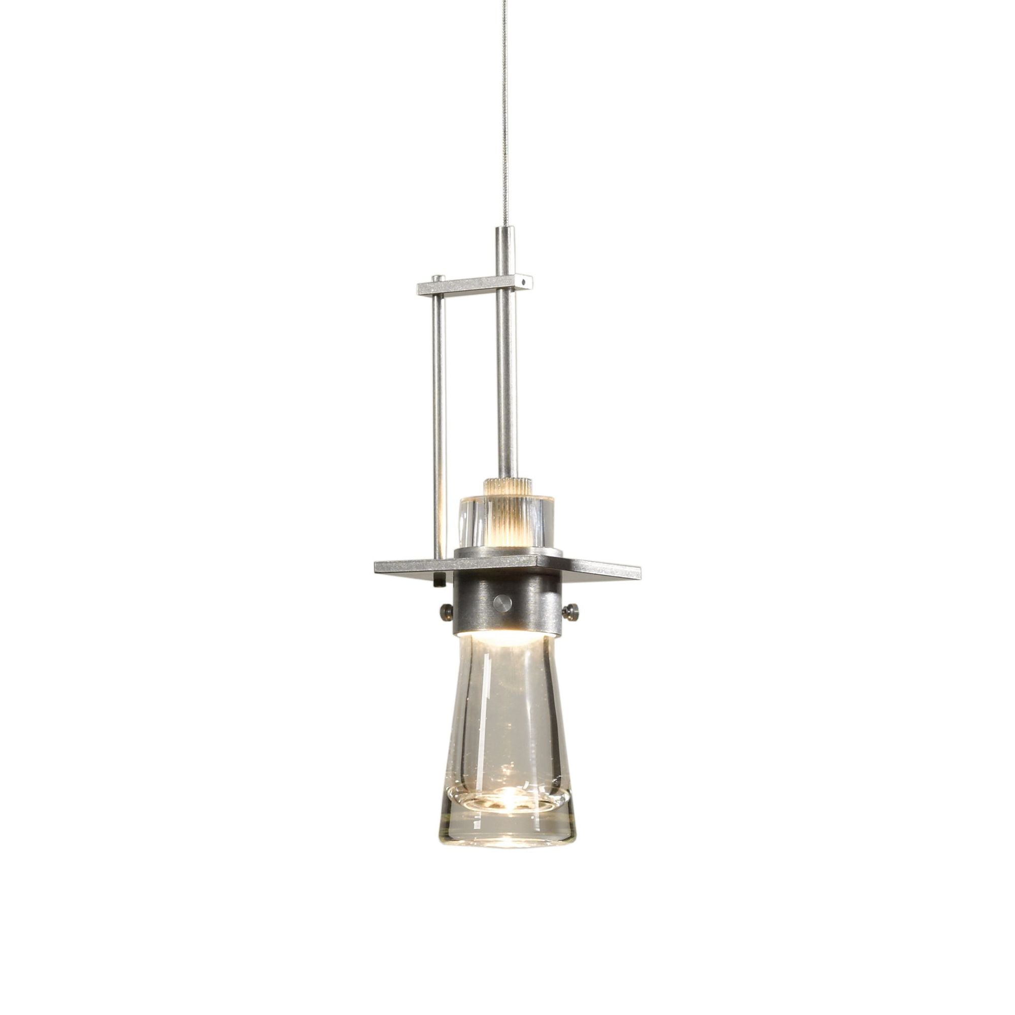 Erlenmeyer Large Low Voltage Mini Pendant 1-Light Clear Glass (ZM) in Sterling